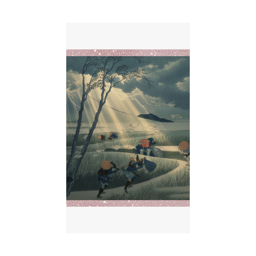 Dramatic Storm — Ejiri In Suruga Province (Sunshū Ejiri), From The Series Thirty-Six Views Of Mou — Matte Poster