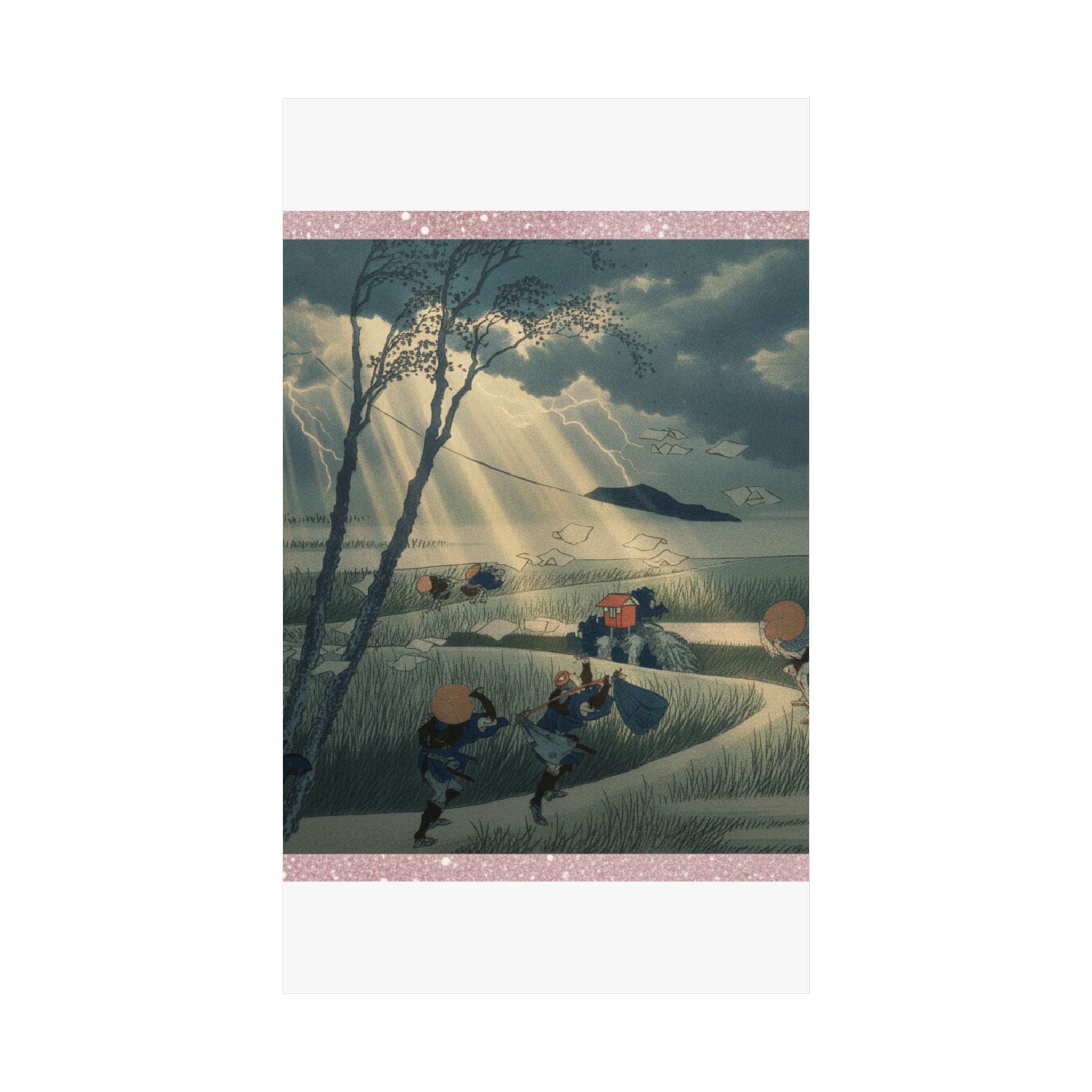 Dramatic Storm — Ejiri In Suruga Province (Sunshū Ejiri), From The Series Thirty-Six Views Of Mou — Matte Poster