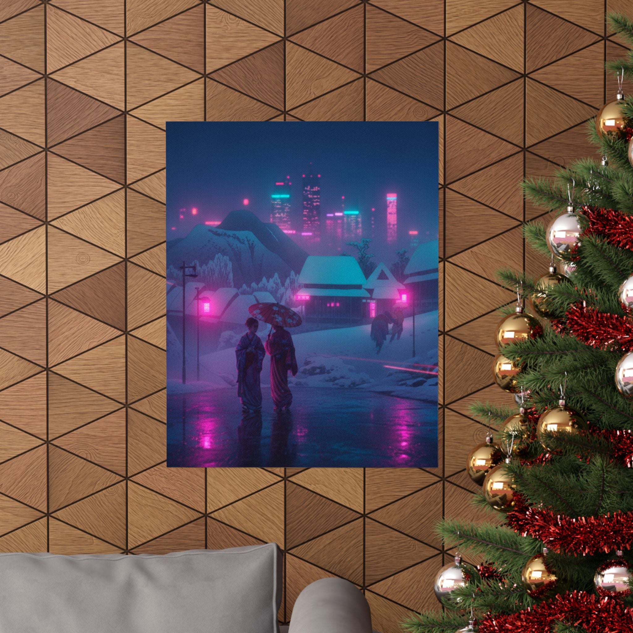 Neon Noir — Evening Snow — Matte Poster
