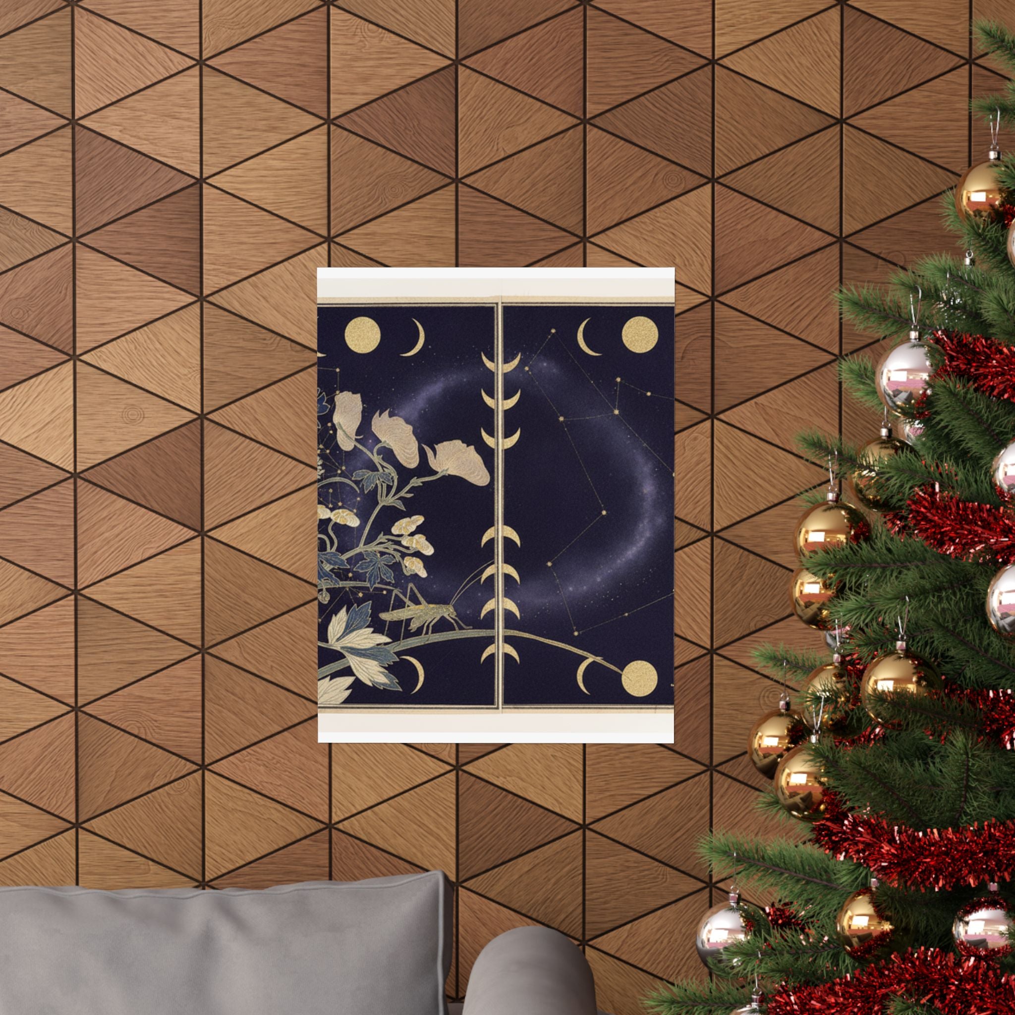 Celestial — Katydid (Umaoi-Mushi); Centipede, (Mukade), From The Picture Book Of Crawling Cr — Matte Poster