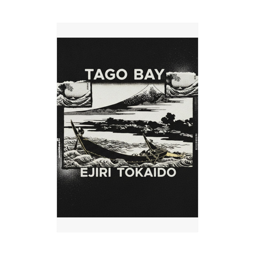 Streetwear Collage — Tago Bay Near Ejiri On The Tōkaidō (Tōkaidō Ejiri Tago No Ura Ryaku Zu), From Th — Matte Poster