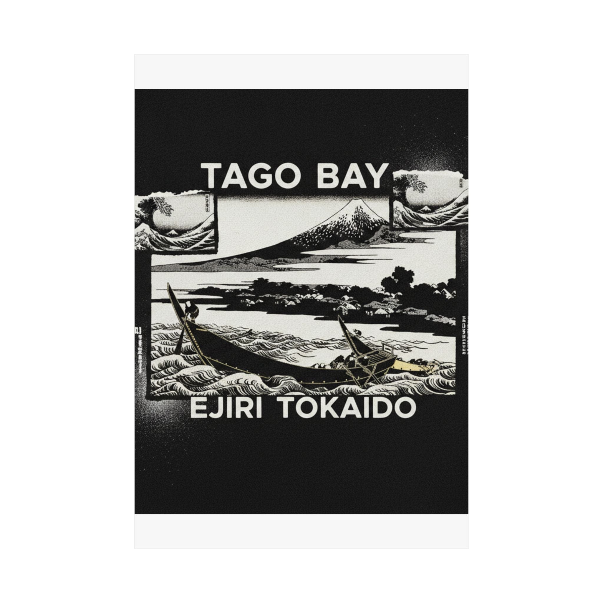 Streetwear Collage — Tago Bay Near Ejiri On The Tōkaidō (Tōkaidō Ejiri Tago No Ura Ryaku Zu), From Th — Matte Poster