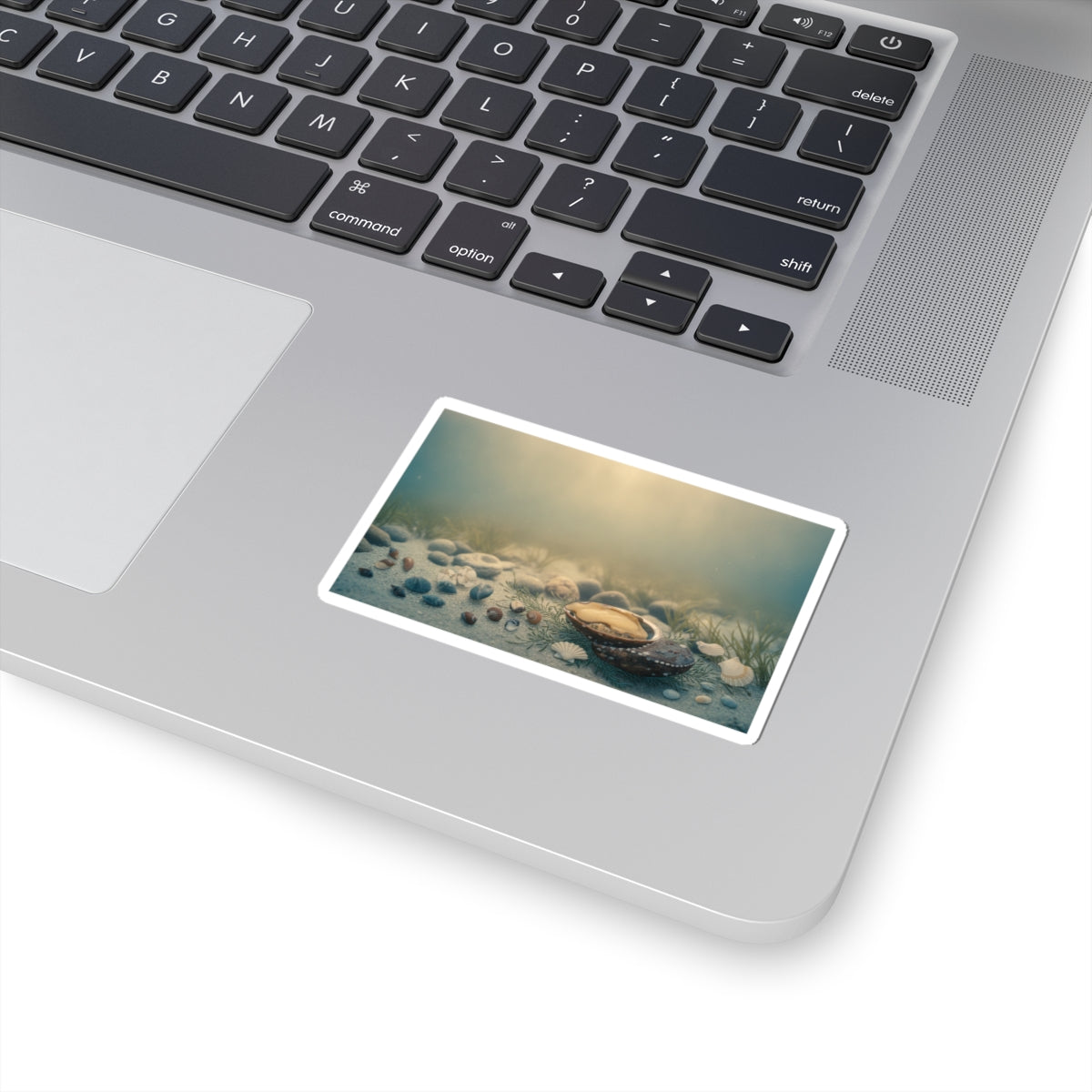 Scenic Nature — Shells Under Water — Kiss-Cut Sticker