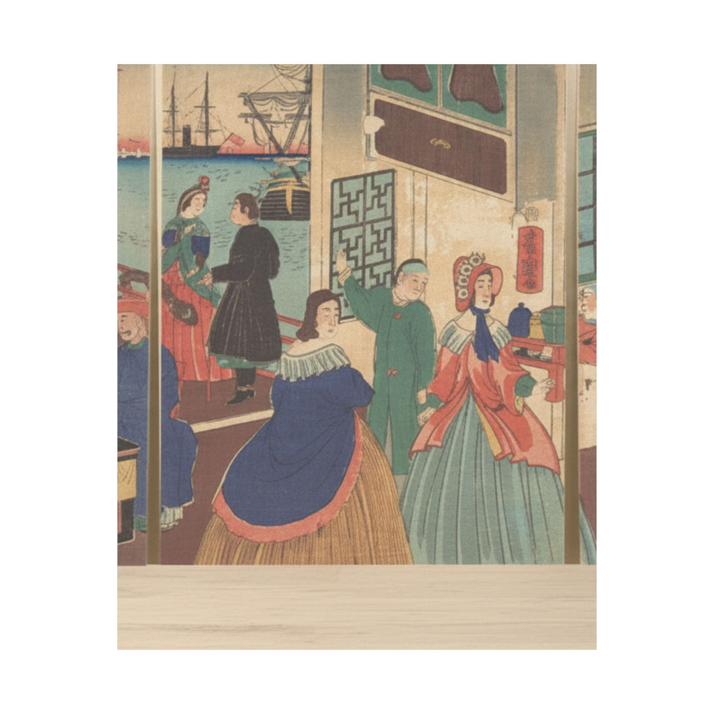 Product Marketing — People Of The Five Nations Drinking And Eating (Gokakoku Jinbutsu Dontaku No Zu) — Matte Poster