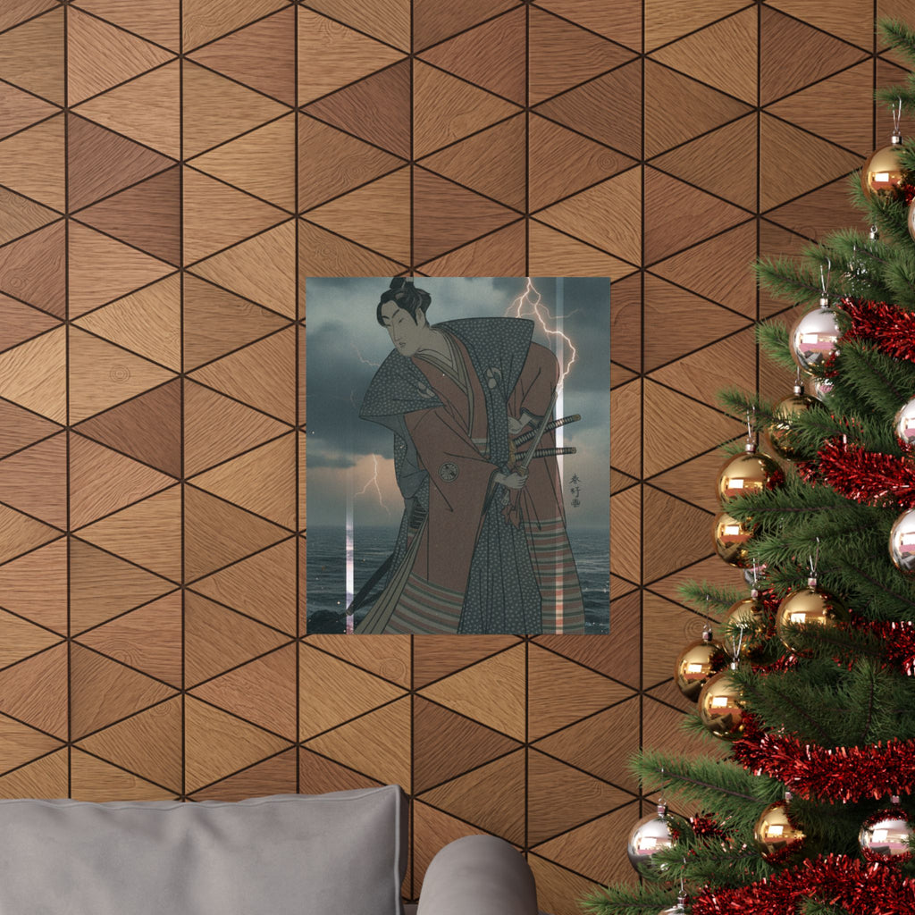 Dramatic Storm — The Third Segawa Kikunojo In The Role Of Oboshi Rikiya — Matte Poster