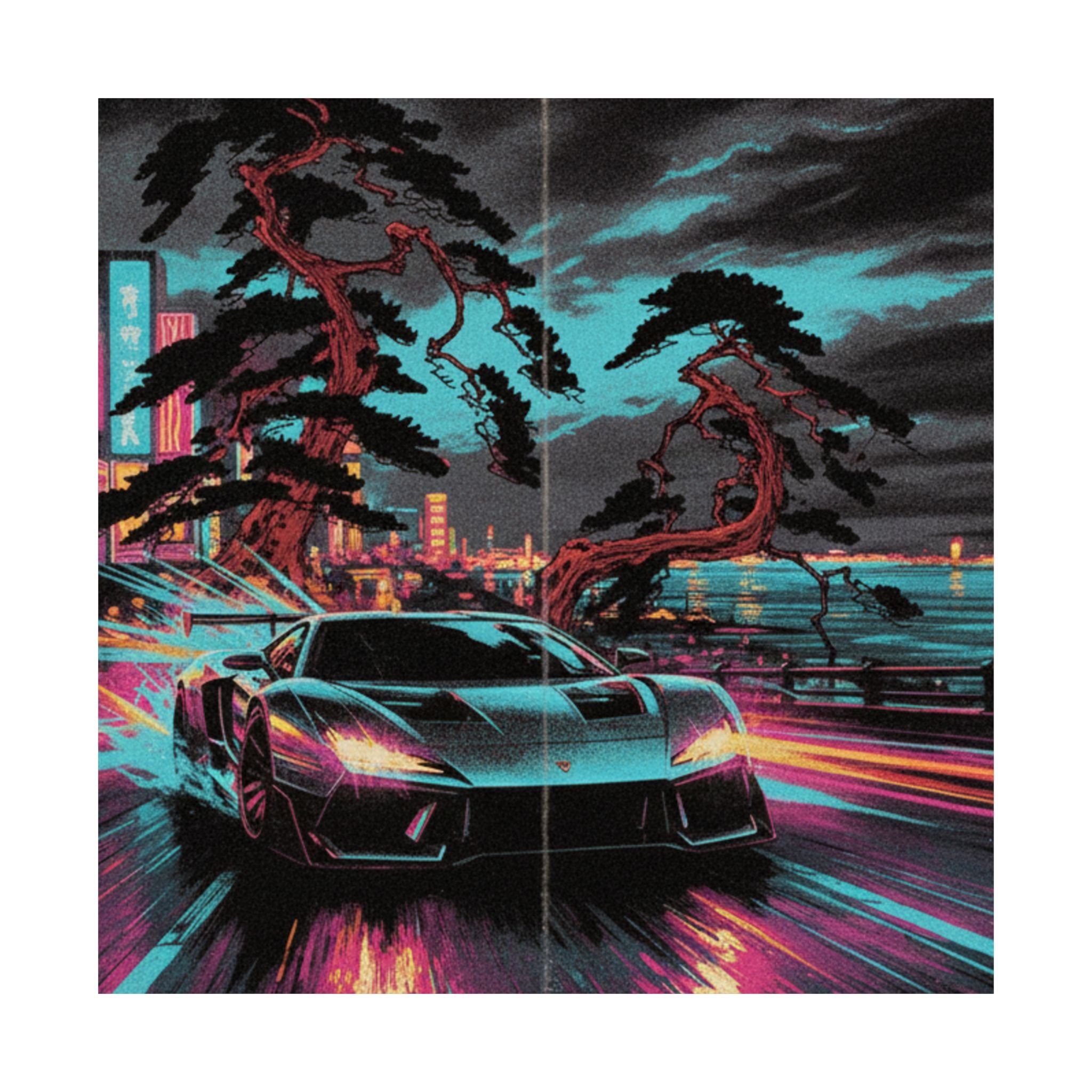 Fast Furious — Shinagawa Hakkei Zaka — Matte Poster
