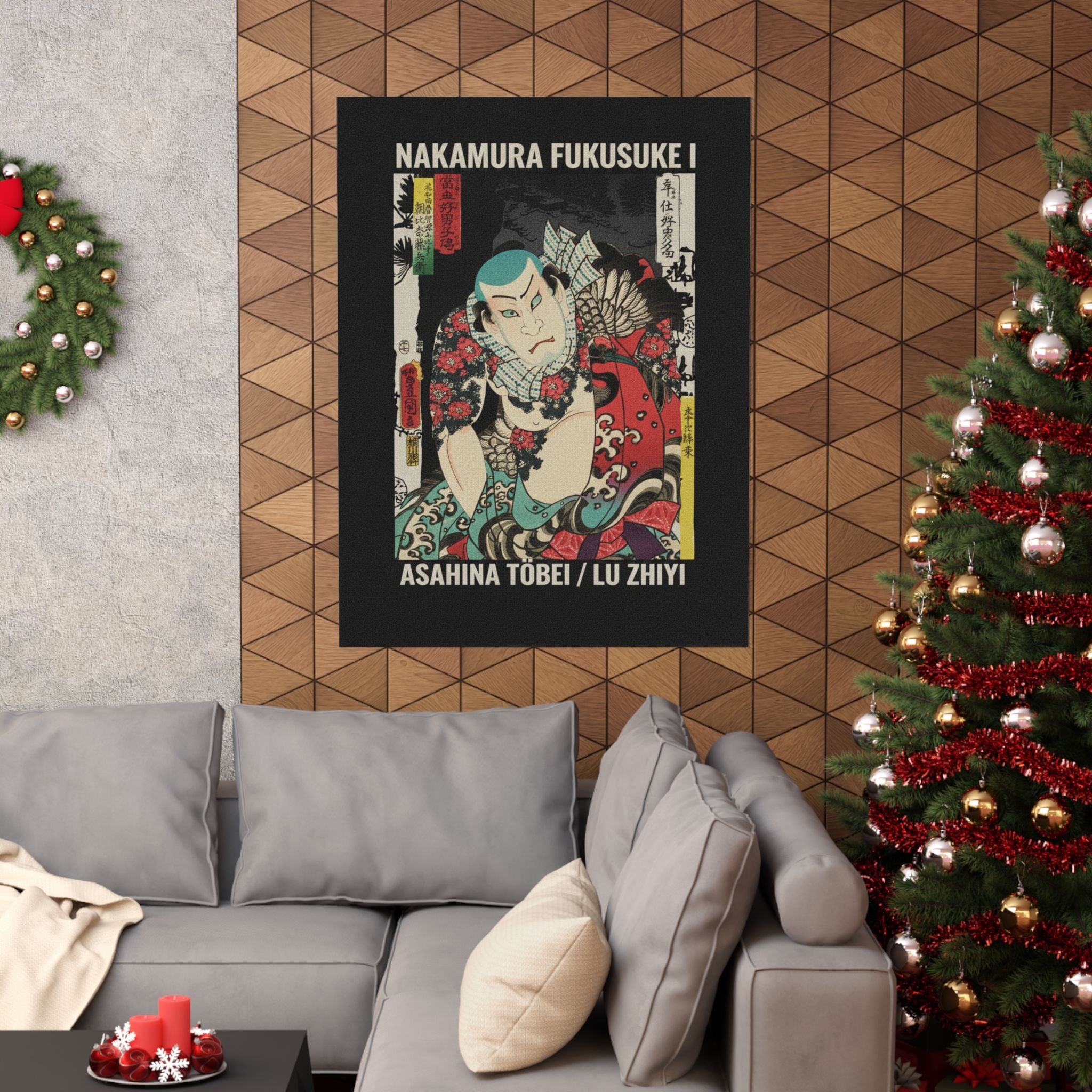 Streetwear Collage — The Actor Nakamura Fukusuke I As Asahina Tōbei, Likened To Lu Zhishen The Tattoo — Matte Poster