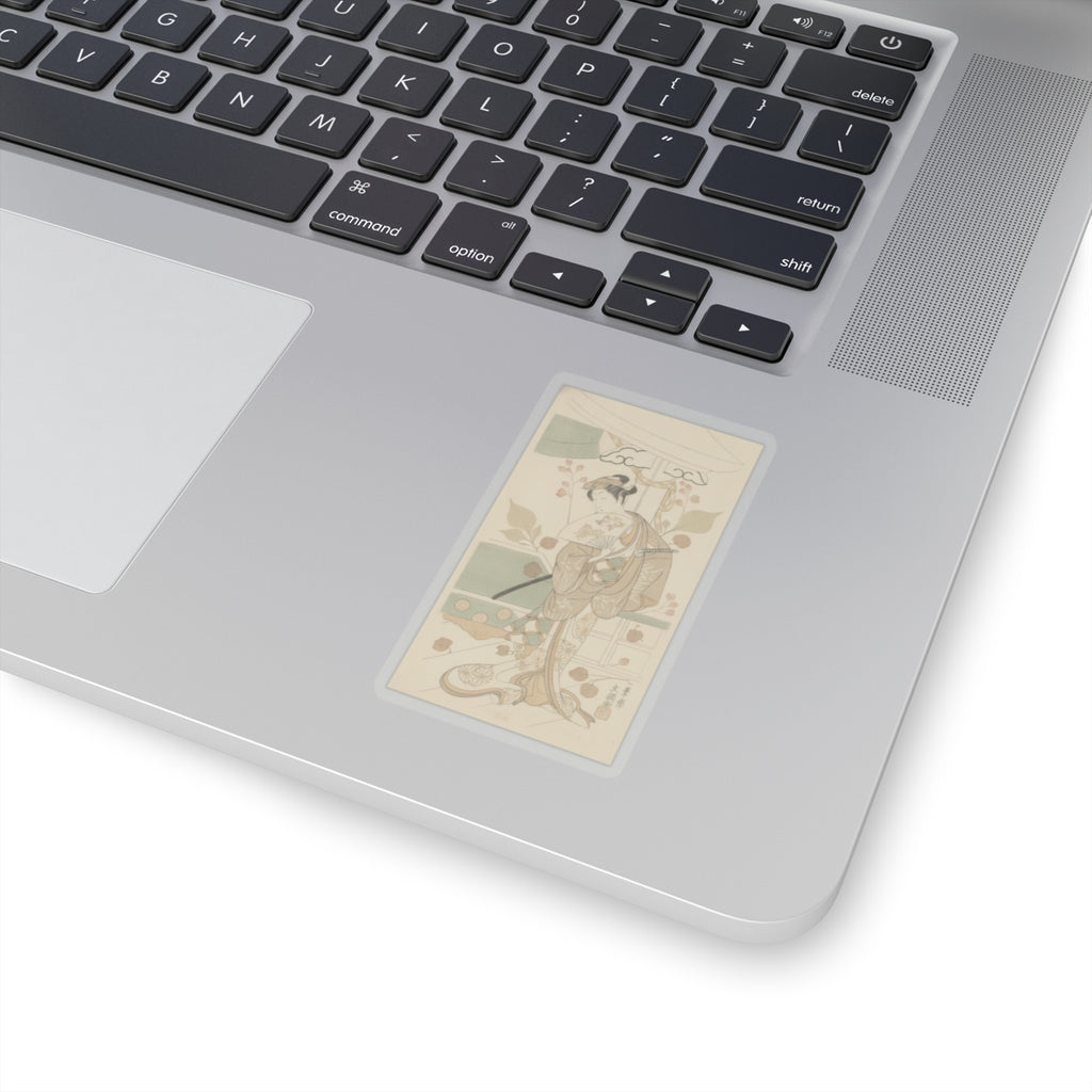 Botanical — The Actor Ichikawa Uzayemon Ix 1724–1785 In A Female Role — Kiss-Cut Sticker