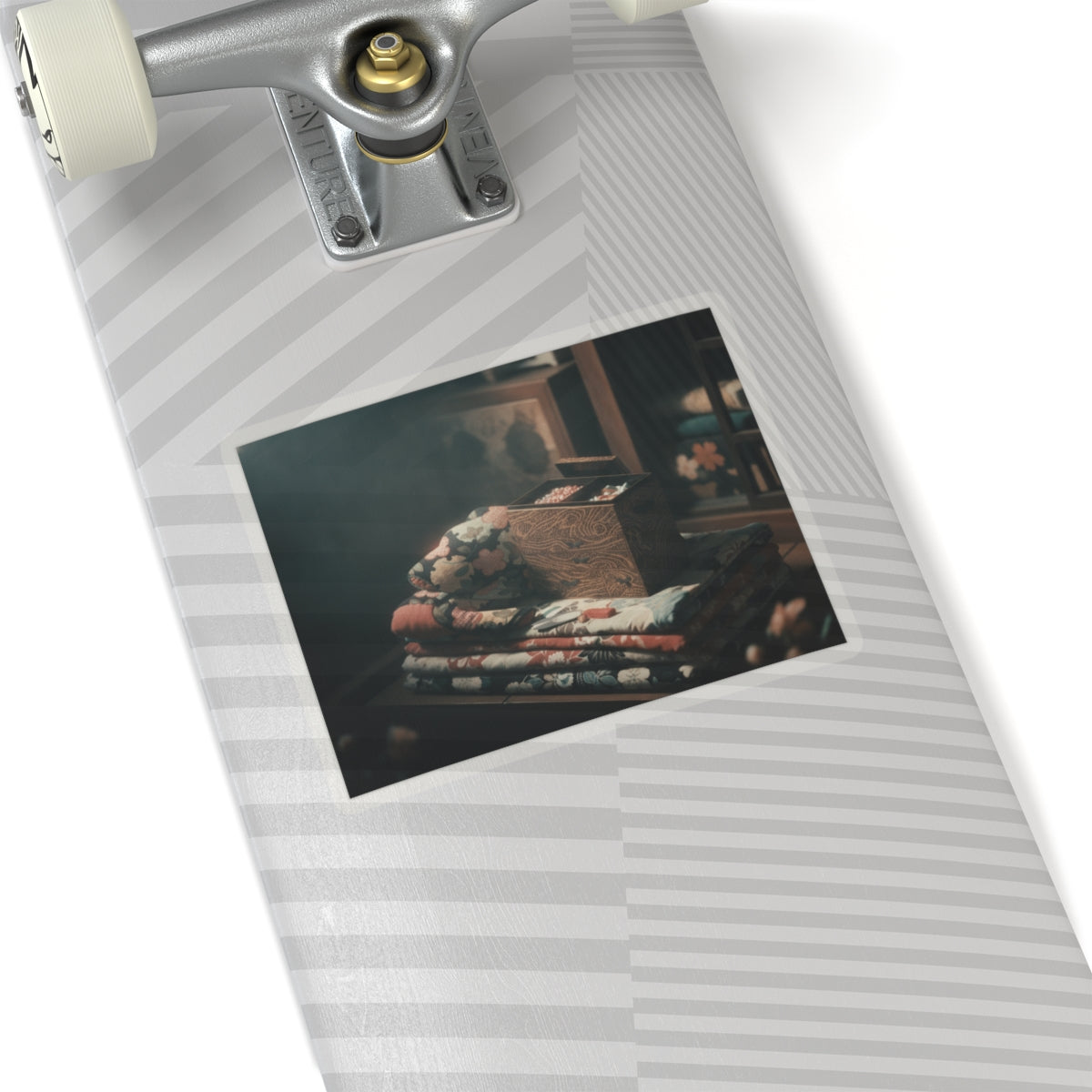 Cinematic — Lady'S Work-Box And Bed Clothing — Kiss-Cut Sticker