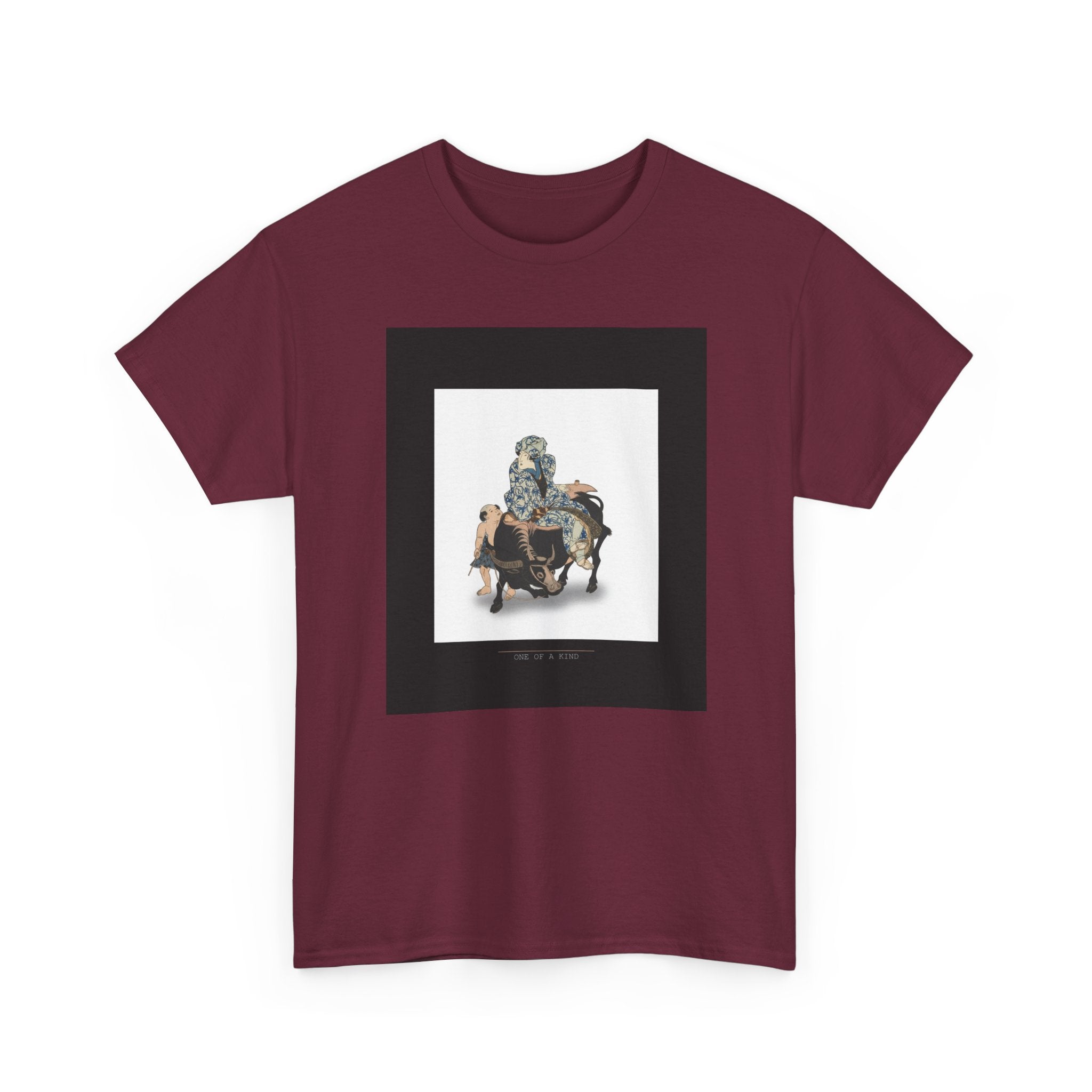 CITY NEVER SLEEPS | Roshungi (Chinese, Lu Zhunyi) As A Woman With A Pipe Riding On A Buffalo Graphic Tee — Graphic Tee