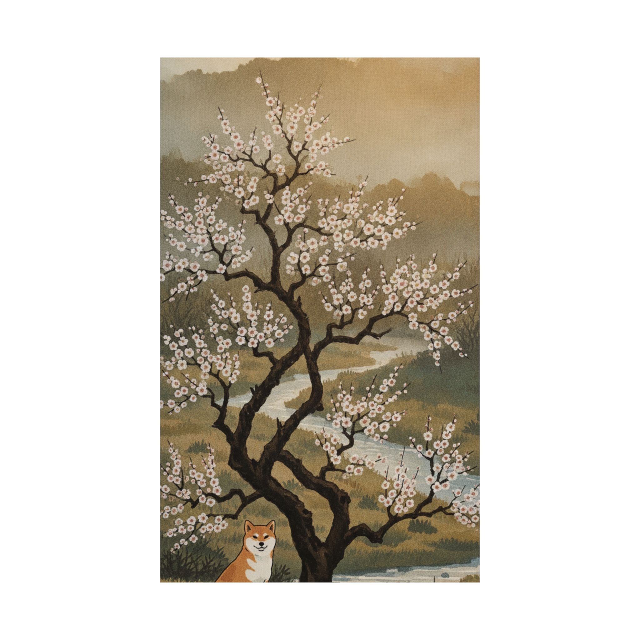 Scenic Nature — Plum Tree In Blossom — Matte Poster