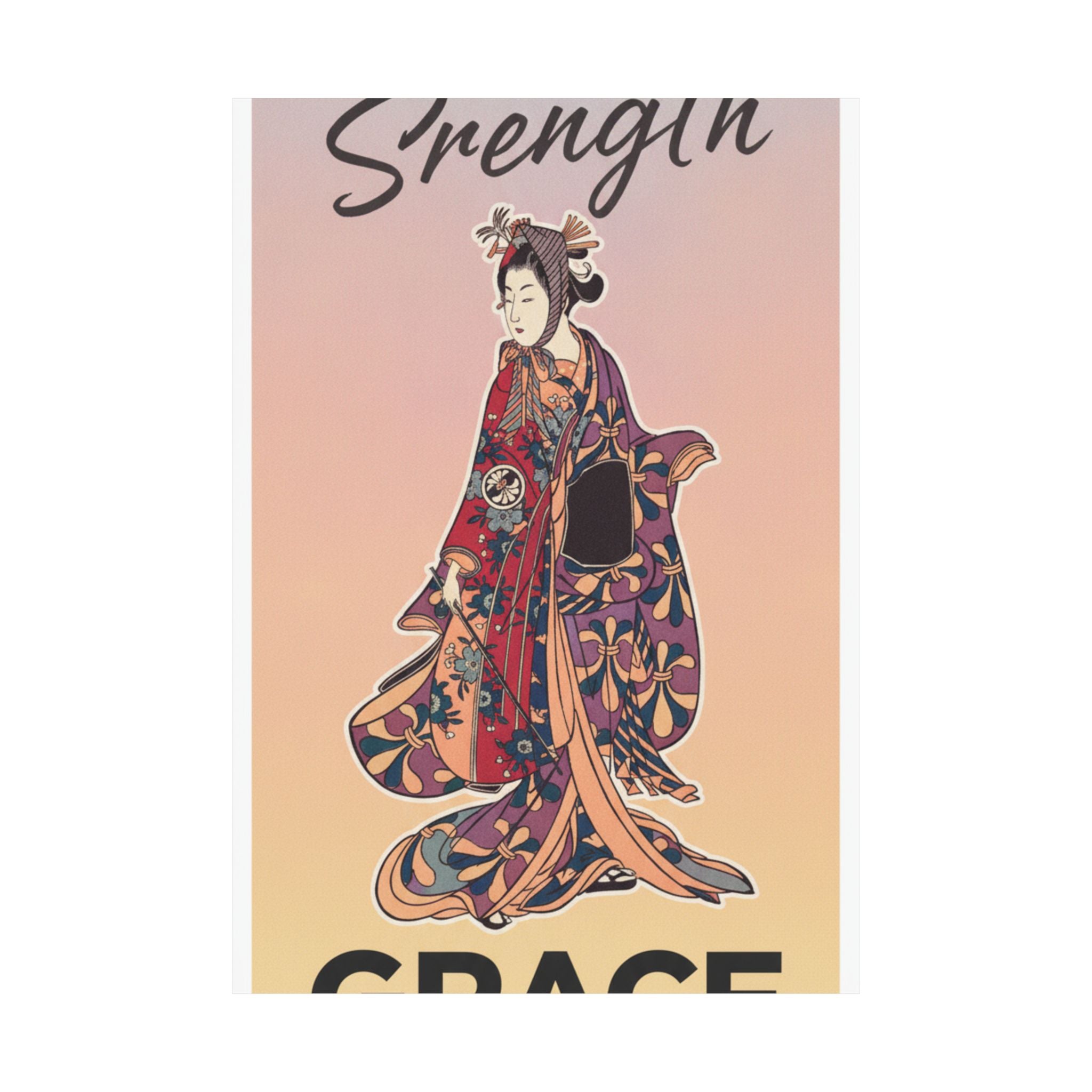Affirmation — Segawa Kikunojō Ii As A Woman Standing — Matte Poster