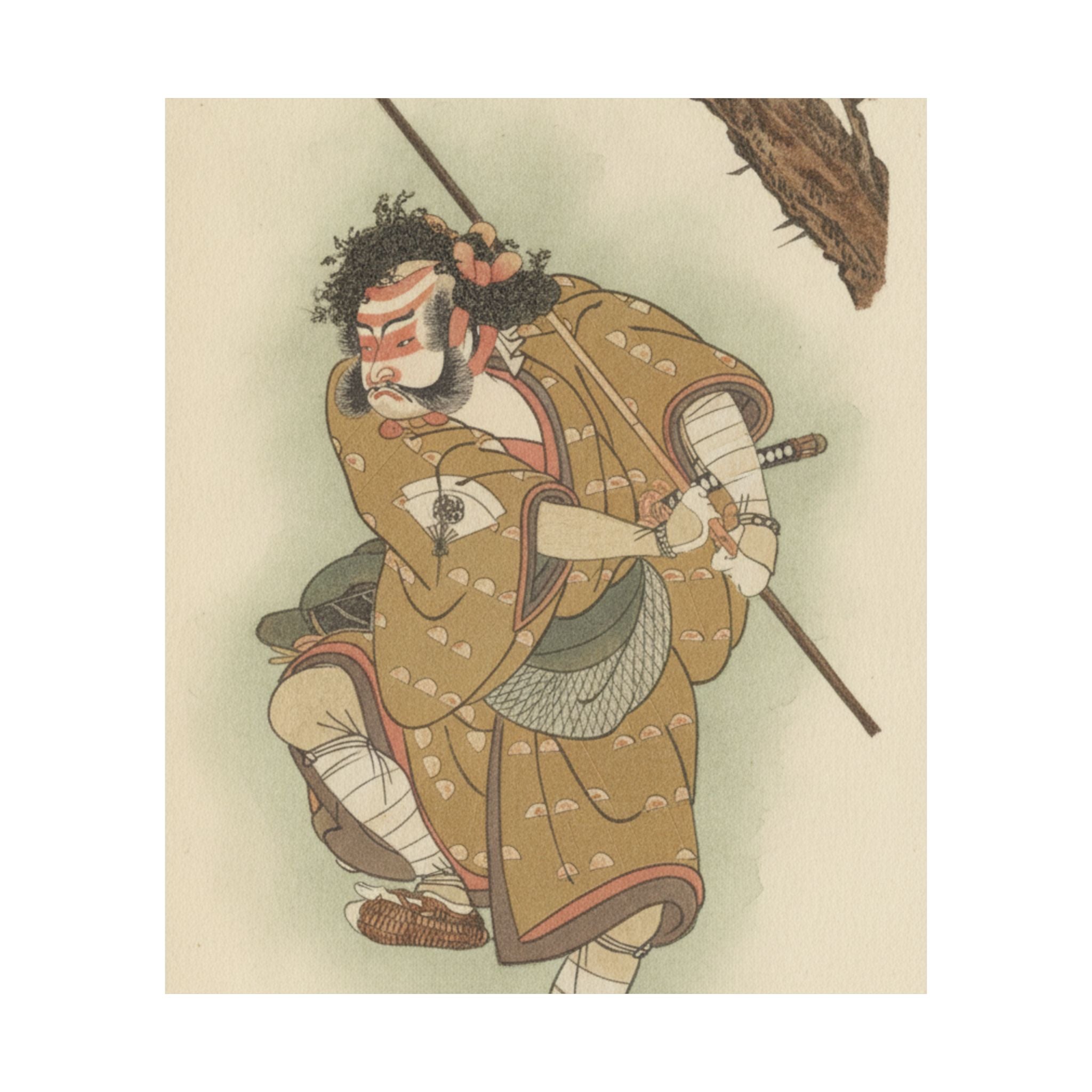 Botanical — Onoe Matsusuke In The Role Of Asahina In "Edo No Haru Meisho Soga" — Matte Poster