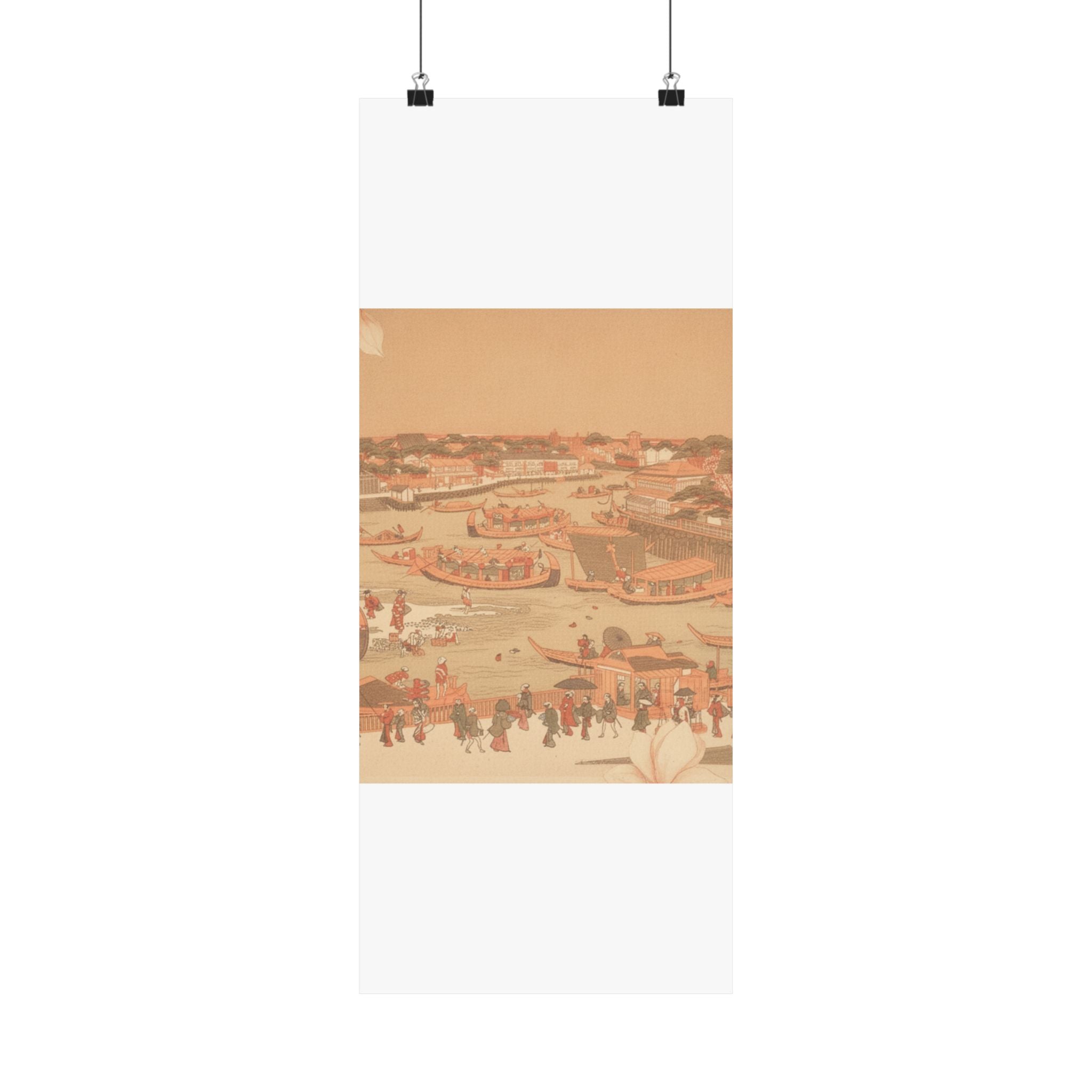 Southern Sunset — New Great Bridge At Naka Zu In Edo — Matte Poster