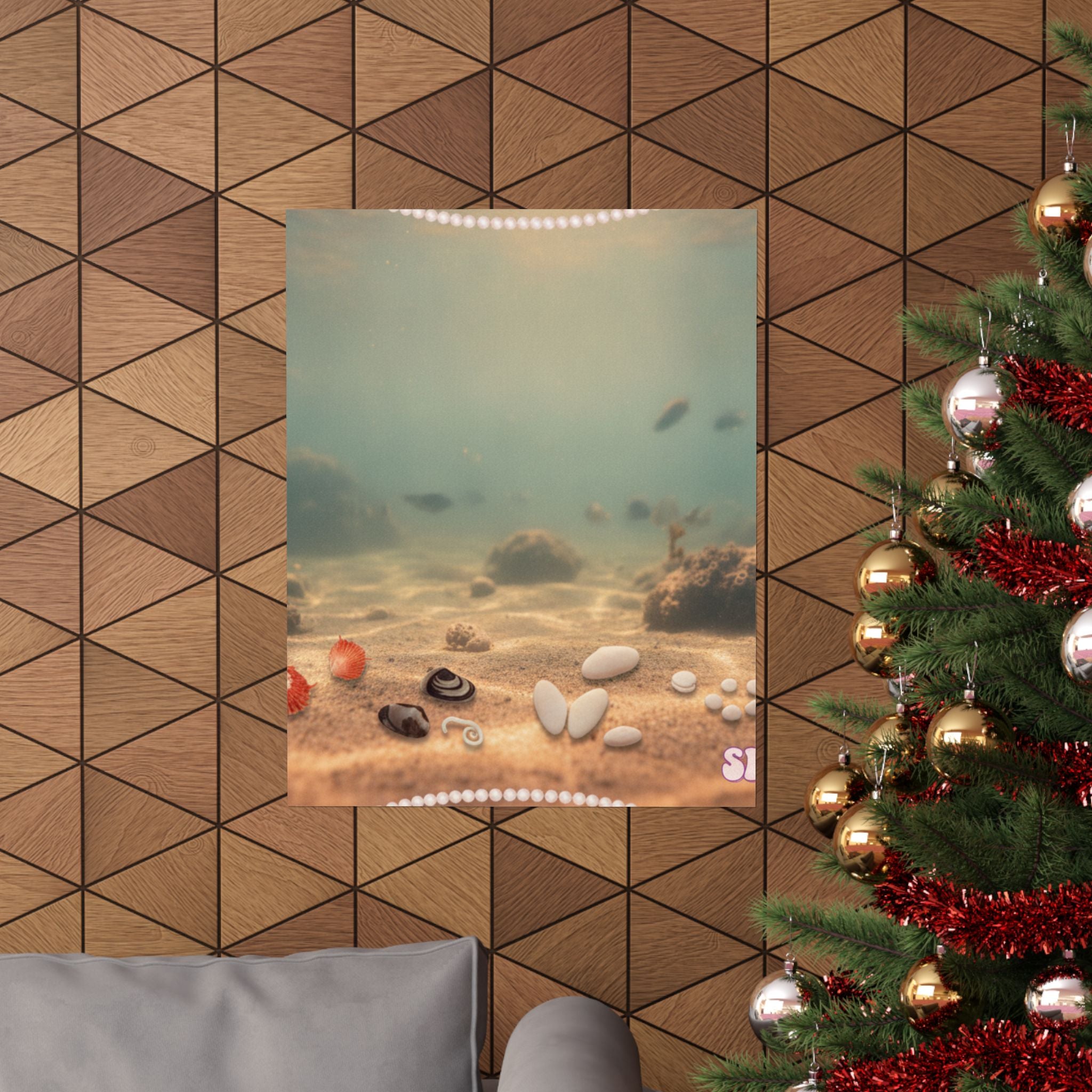 Scenic Nature — Shells Under Water — Matte Poster