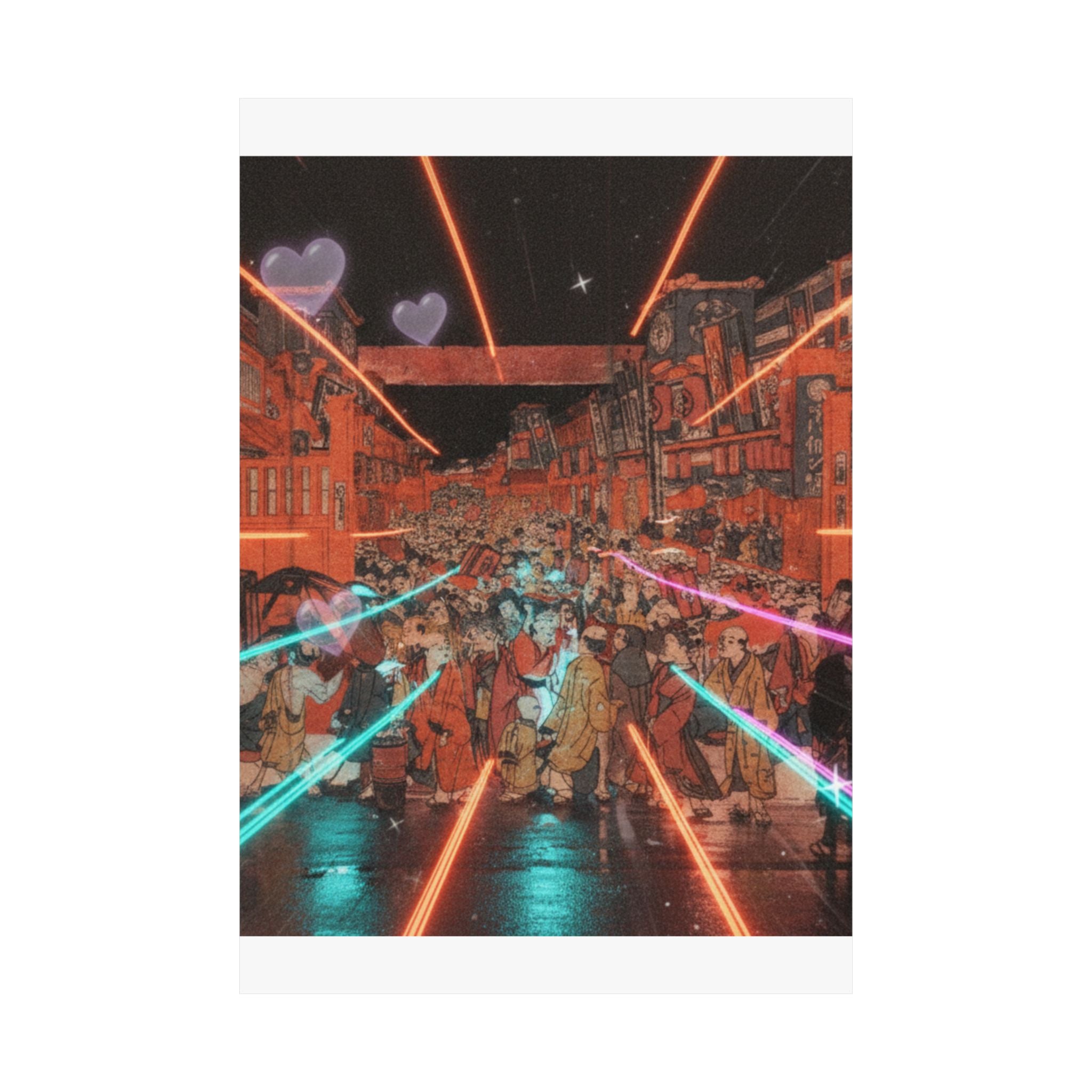Fast Furious — Sakaichō Fukiyachō Kaomise Yoshibai No Zu — Matte Poster