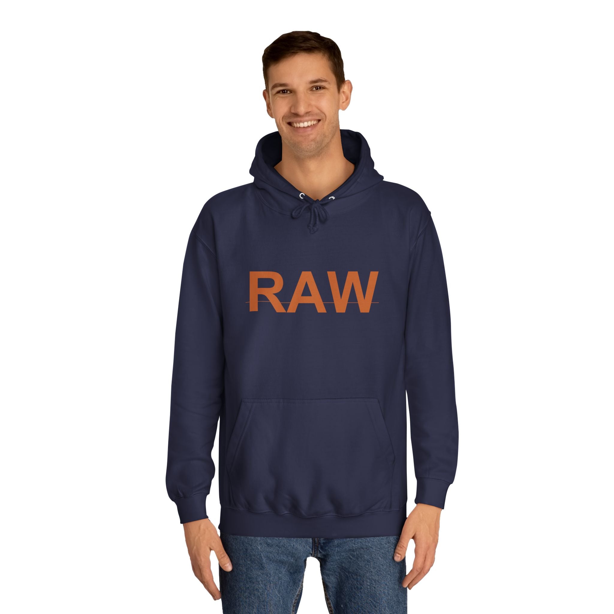 RAW Rust Block Letter Statement Pullover Hoodie