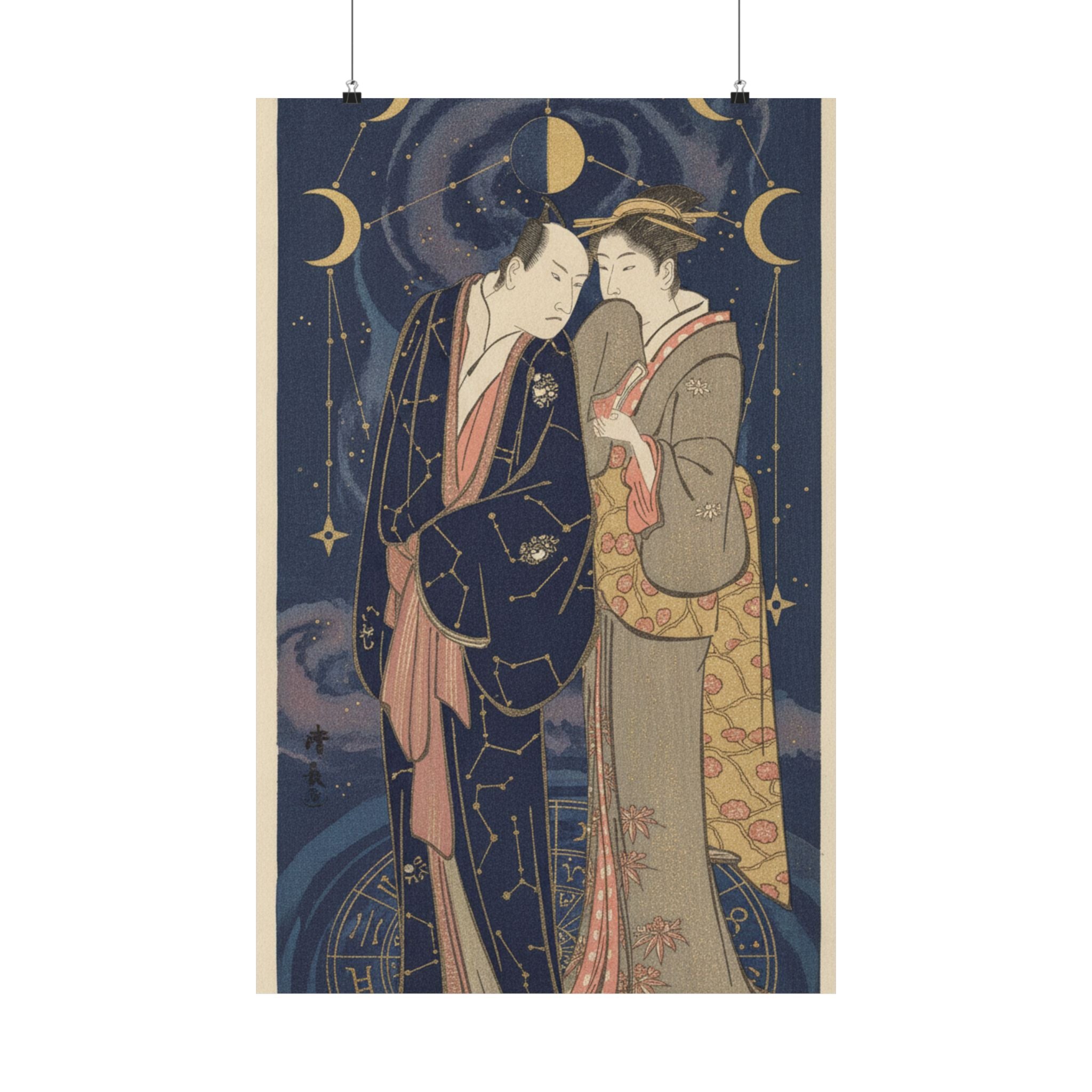 Celestial — Ichikawa Yaozo Iii With A Lady — Matte Poster