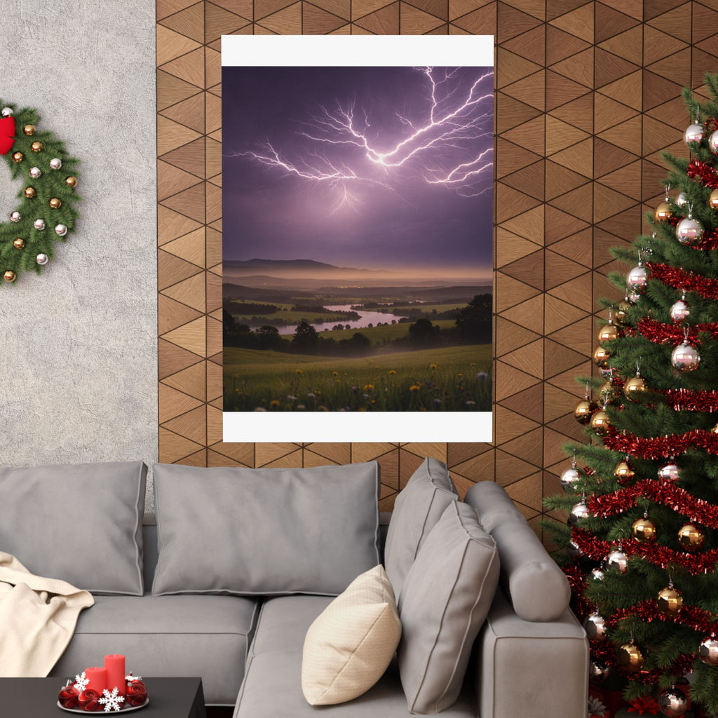 Scenic Nature — Lightning — Matte Poster