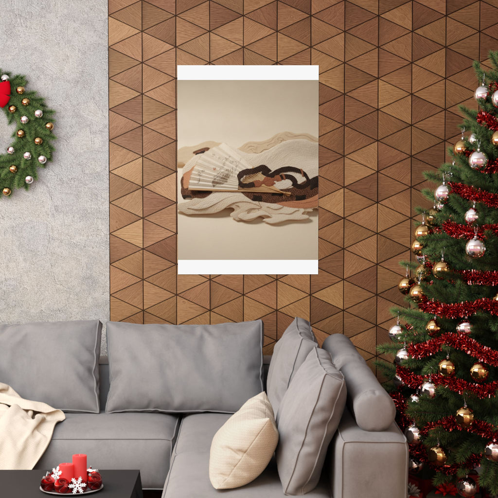 Product Marketing — Belt And Fan On A Piece Of Cloth — Matte Poster