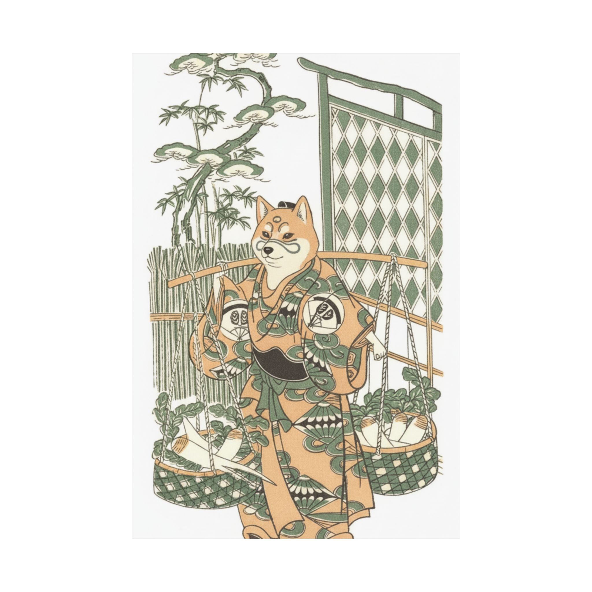 Ecommerce Main — Kabuki Actor Onoe Kikugorō I In The Belle Of Asakusa Temple (Keisei Asakusa No K — Matte Poster