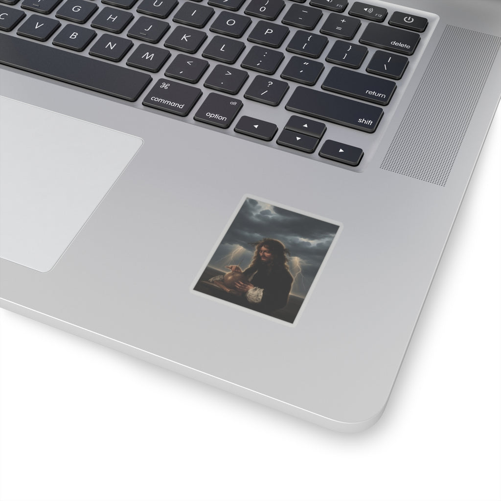Dramatic Storm — Person — Kiss-Cut Sticker