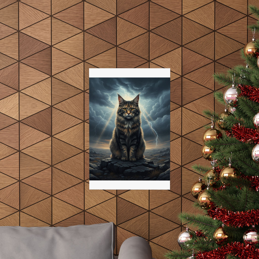 Dramatic Storm — Cat — Matte Poster