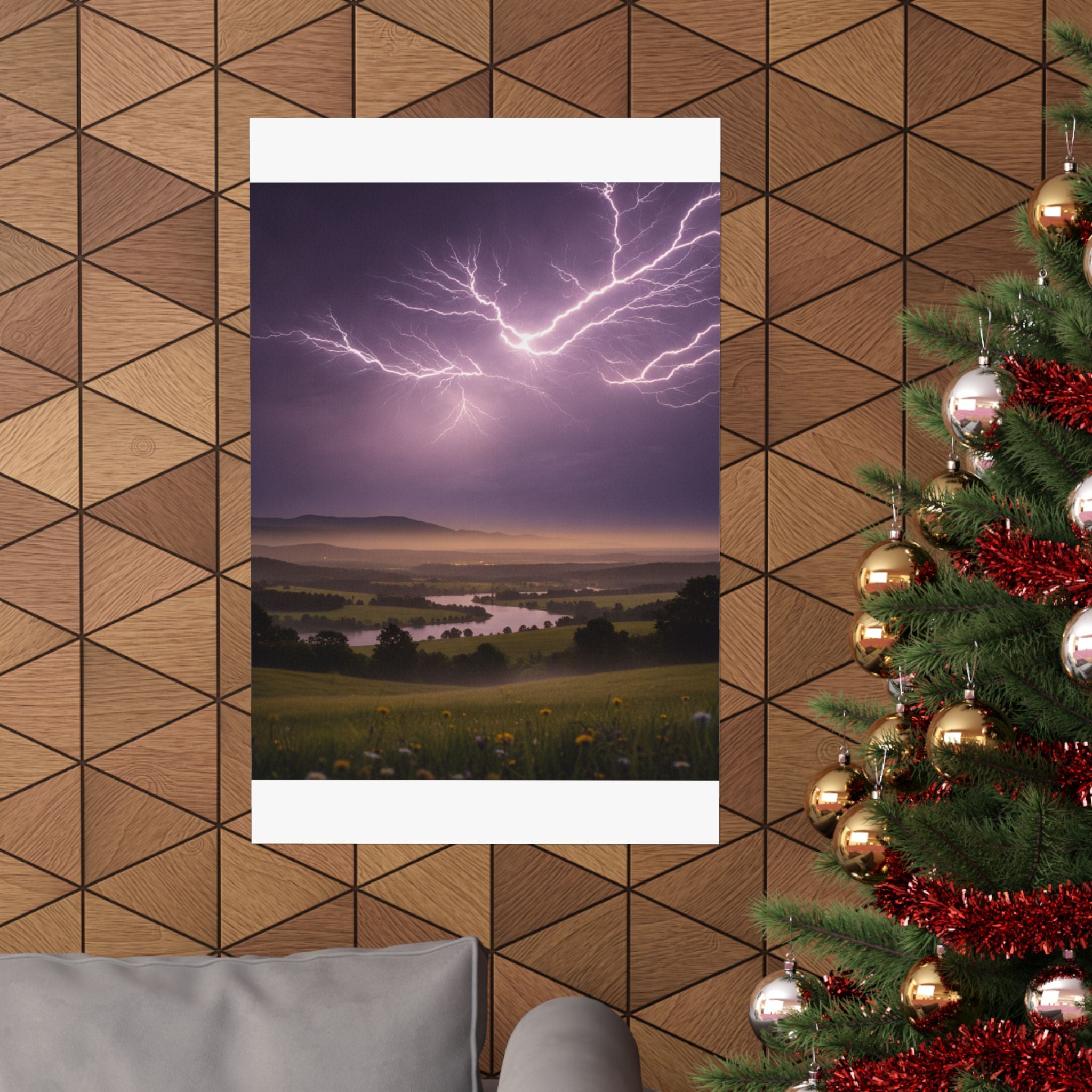 Scenic Nature — Lightning — Matte Poster