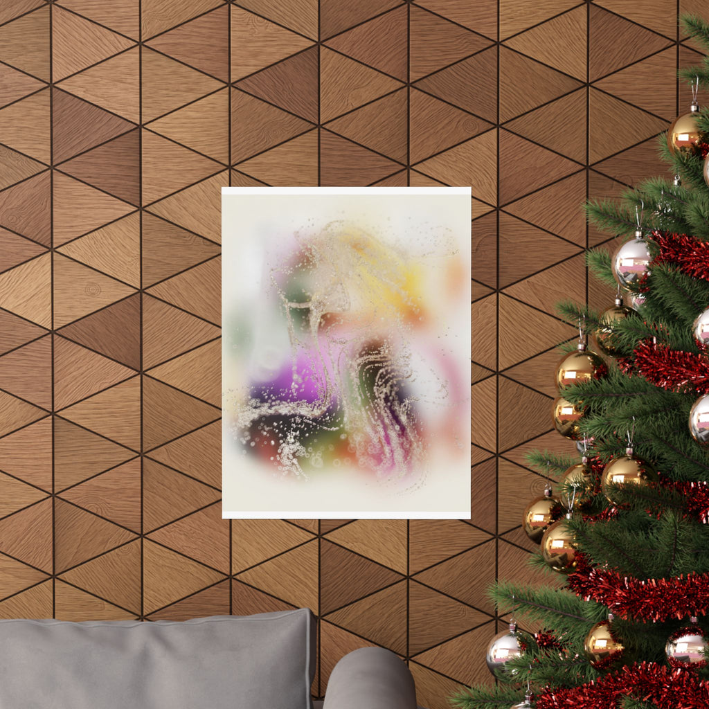 Dreamy Blurred Colour Cloud Abstract Art Poster