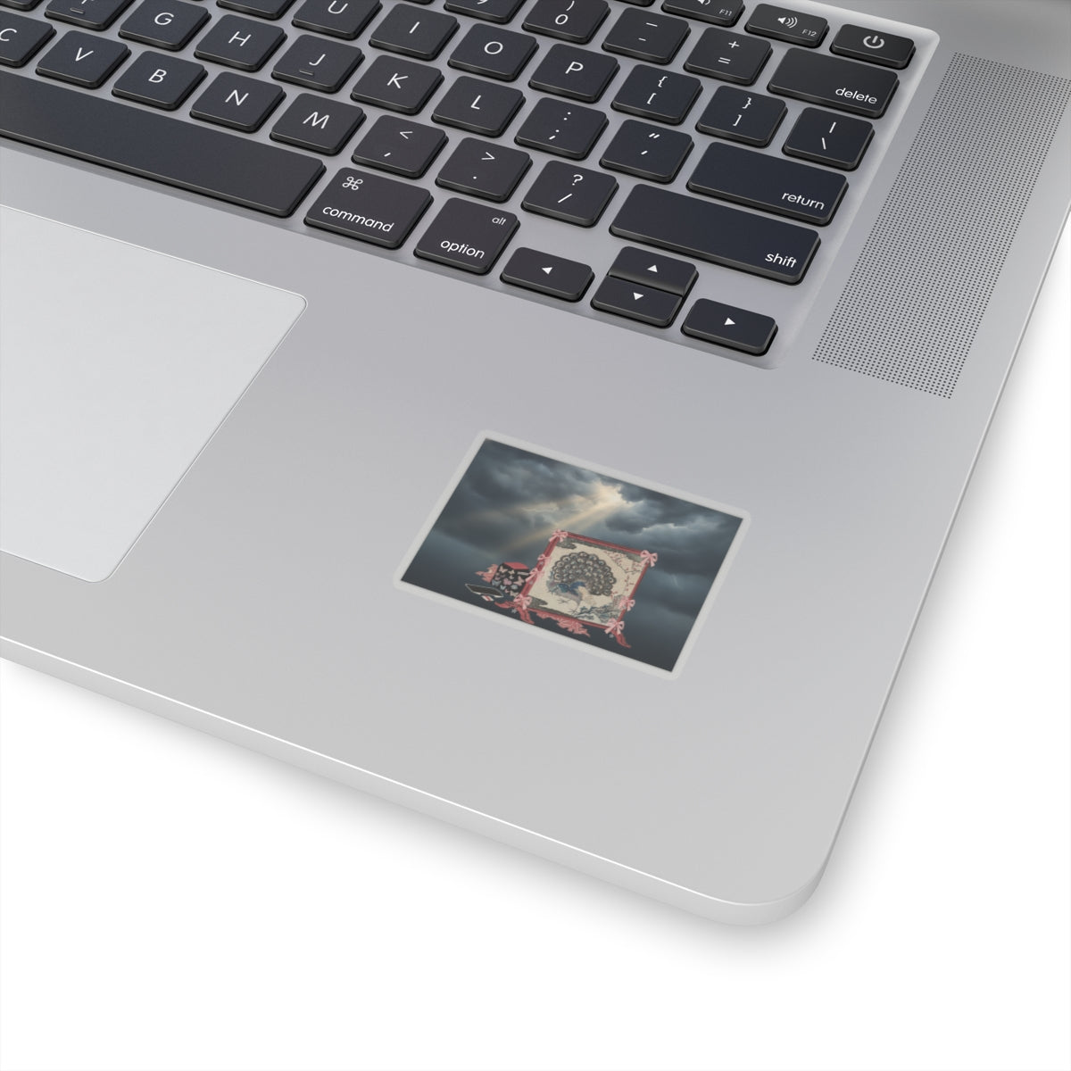 Dramatic Storm — Screen And Lady'S Work-Box — Kiss-Cut Sticker