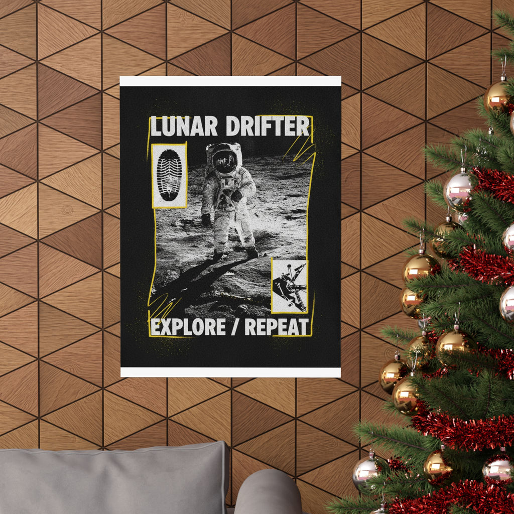 Lunar Drifter Explore / Repeat Astronaut Streetwear Poster