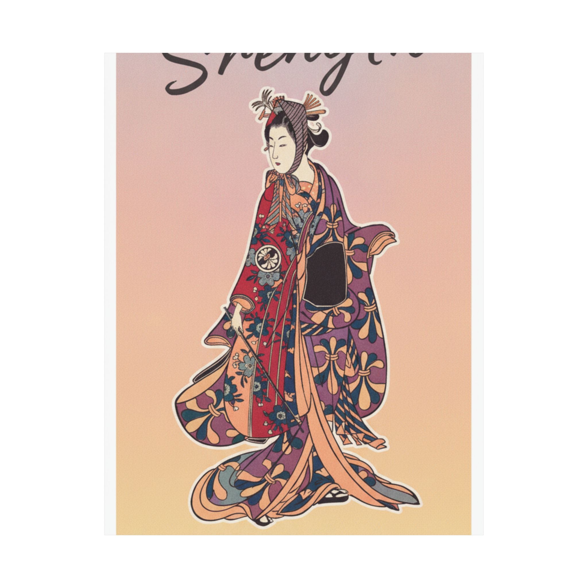 Affirmation — Segawa Kikunojō Ii As A Woman Standing — Matte Poster