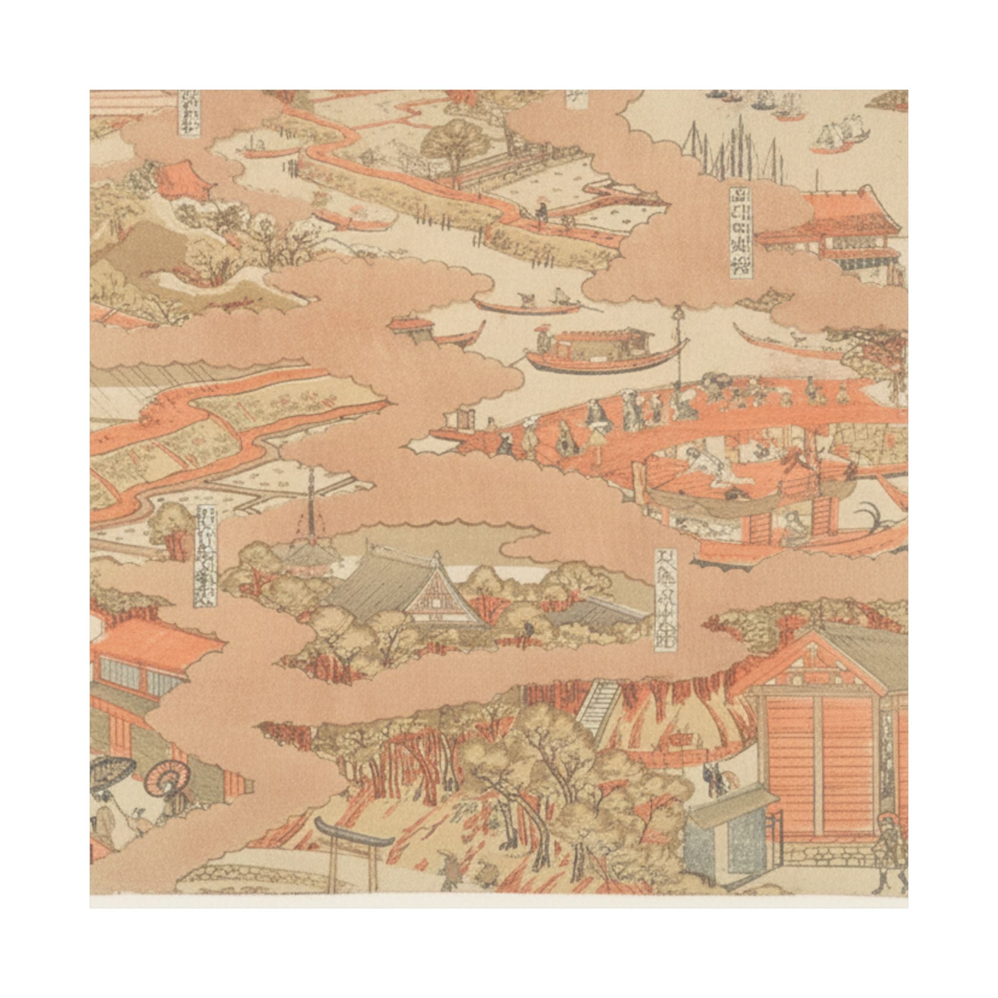 Watercolor — Edo Hakkei No Zu — Matte Poster