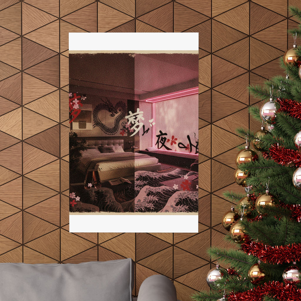 Japanese Street — Bedroom — Matte Poster