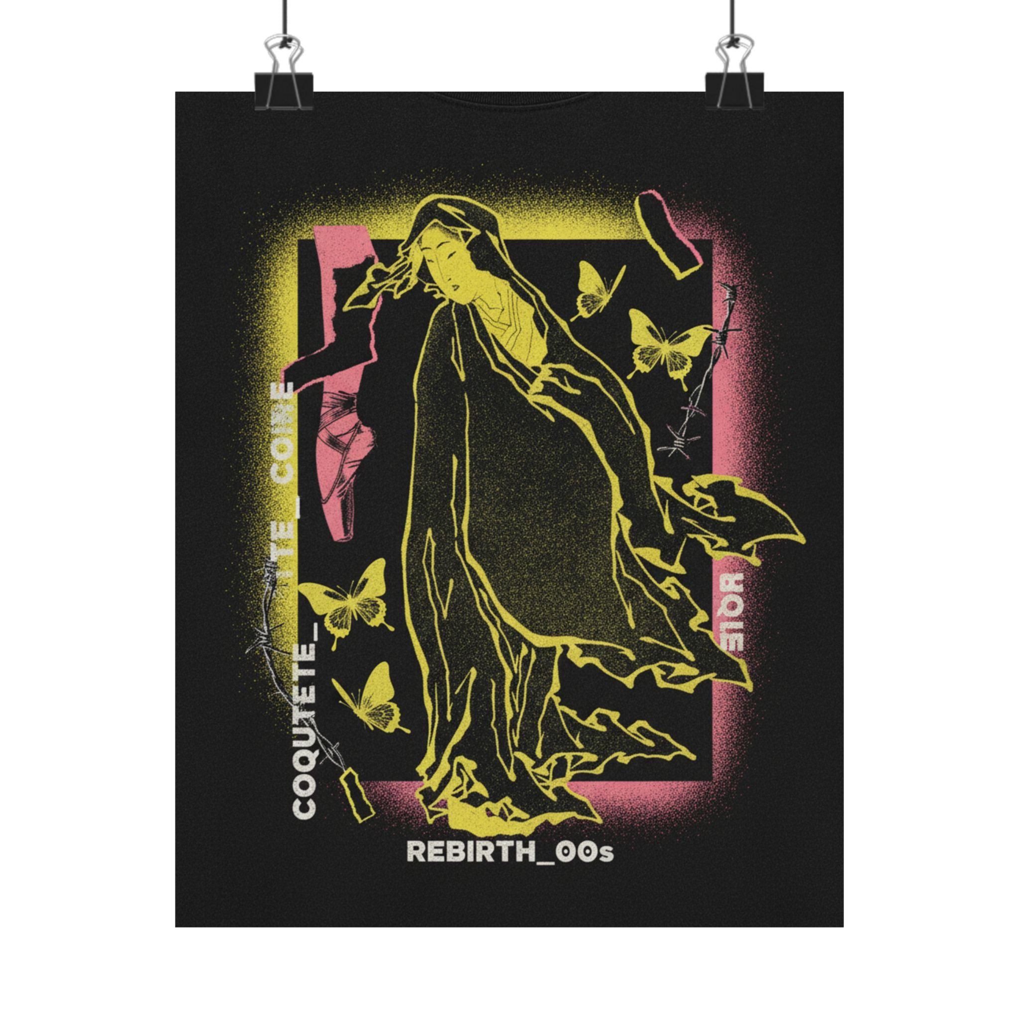 Streetwear Collage — Onna No Daruma — Matte Poster