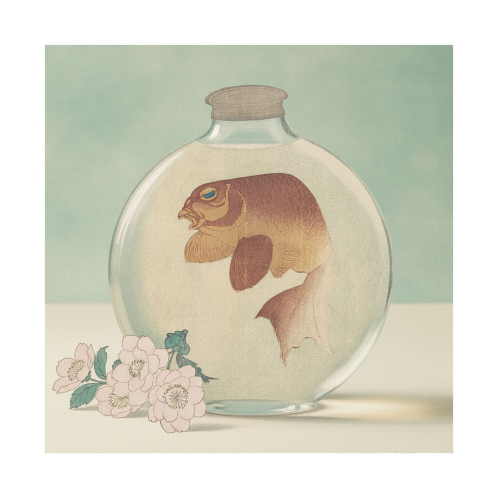 Product Marketing — Gold-Fish In A Glass Bottle — Matte Poster