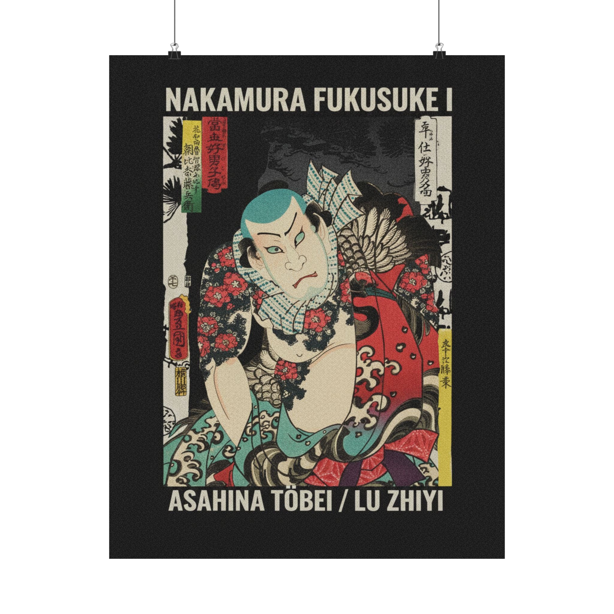 Streetwear Collage — The Actor Nakamura Fukusuke I As Asahina Tōbei, Likened To Lu Zhishen The Tattoo — Matte Poster