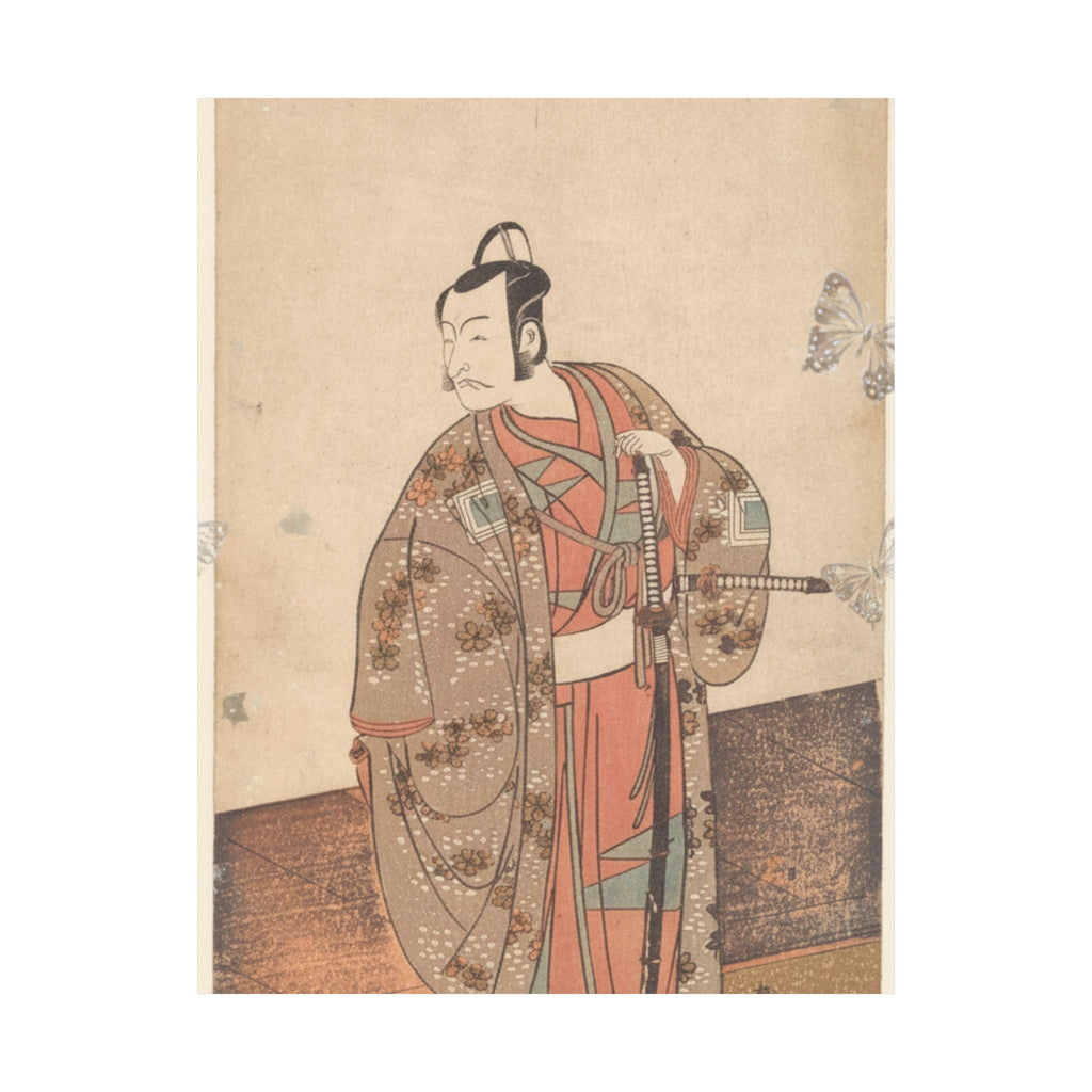 Ecommerce Main — The Actor Ichikawa Danjuro V Standing Inside Of A House And In Front Of An Engaw — Matte Poster