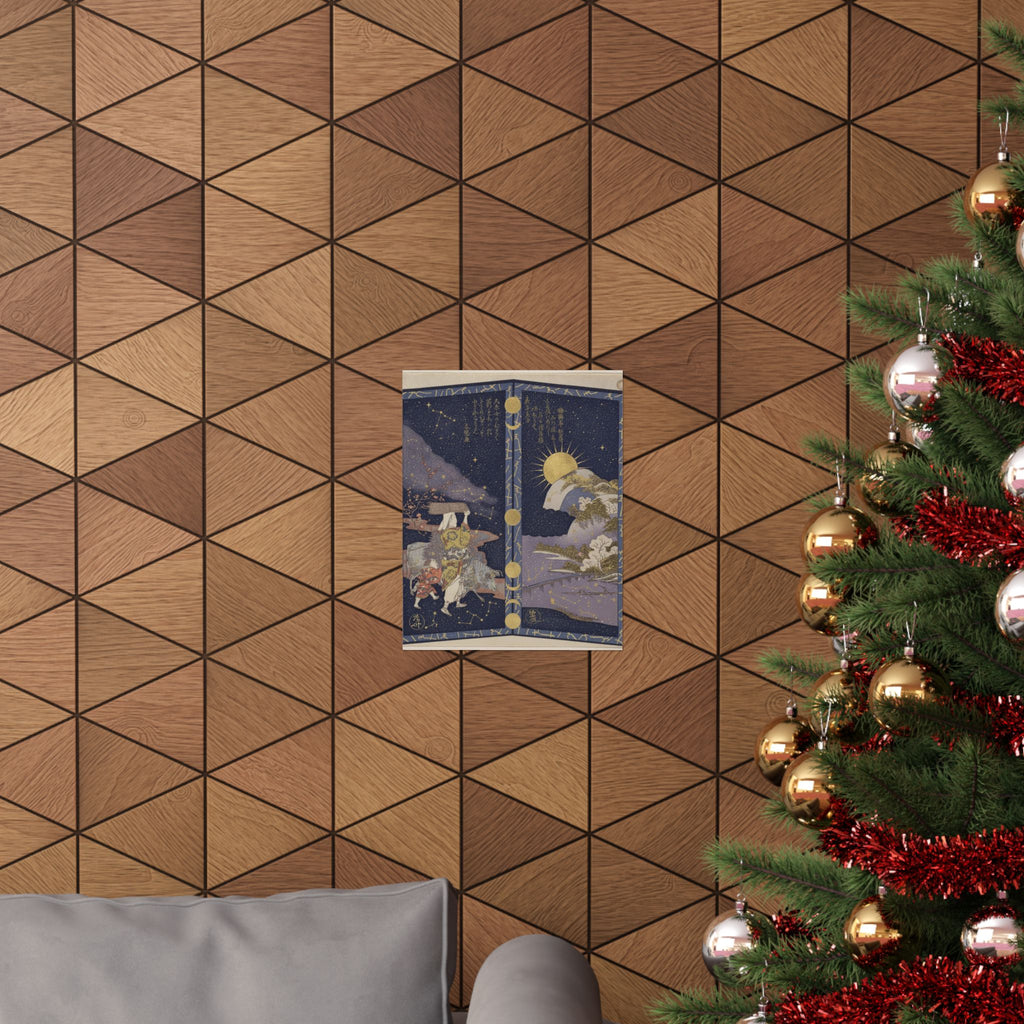 Celestial — Surimono In Shape Of Small Twofold Screen — Matte Poster