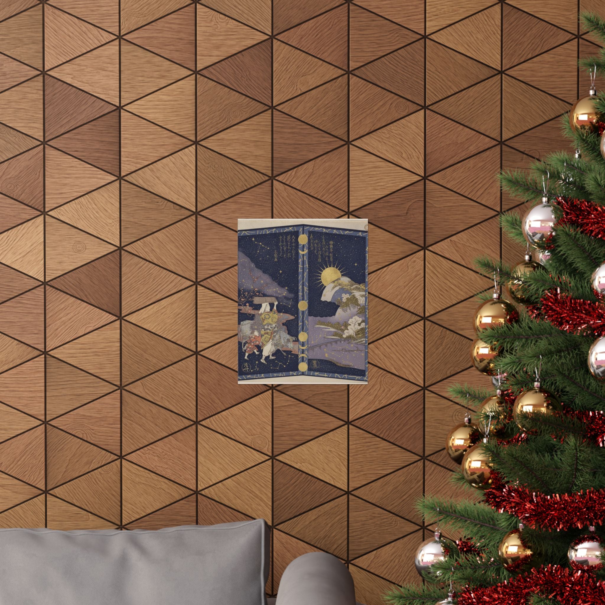 Celestial — Surimono In Shape Of Small Twofold Screen — Matte Poster