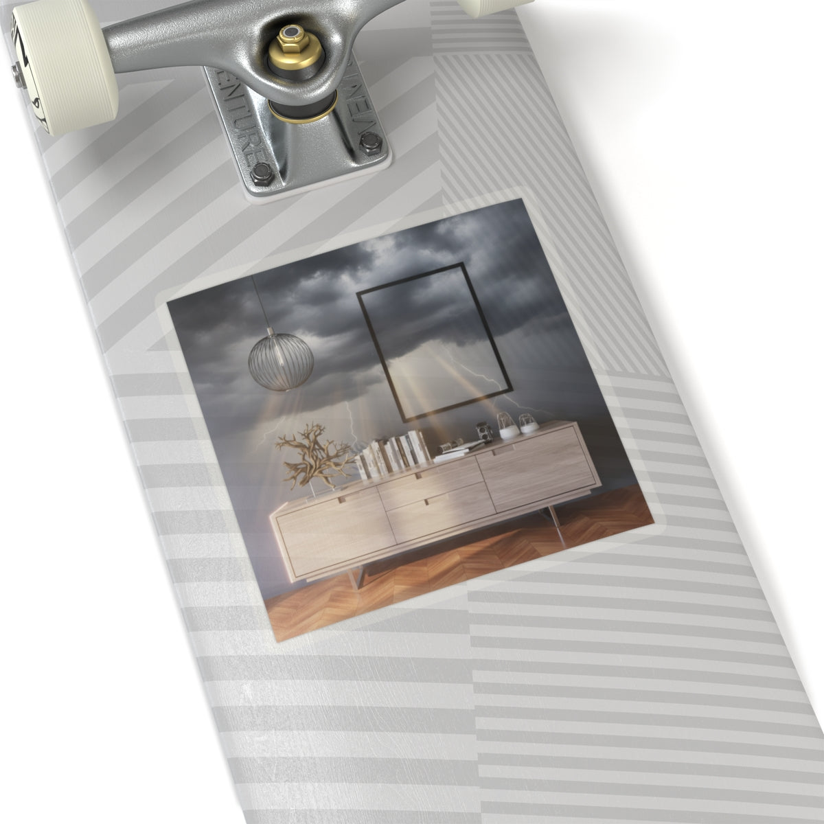 Dramatic Storm — Interior — Kiss-Cut Sticker