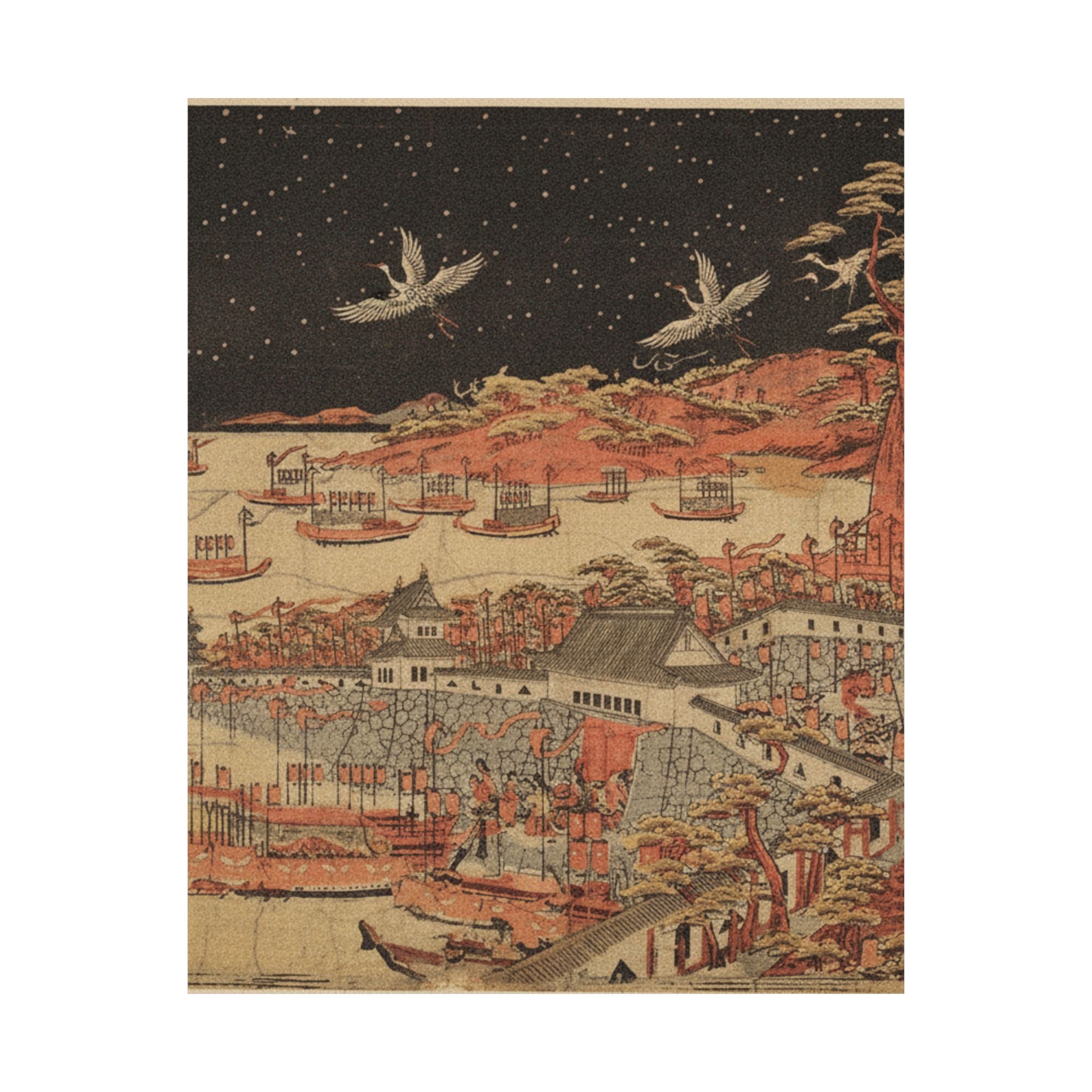 Japanese Street — Battle Of Ichi–No–Tani, March 21, 1184 — Matte Poster