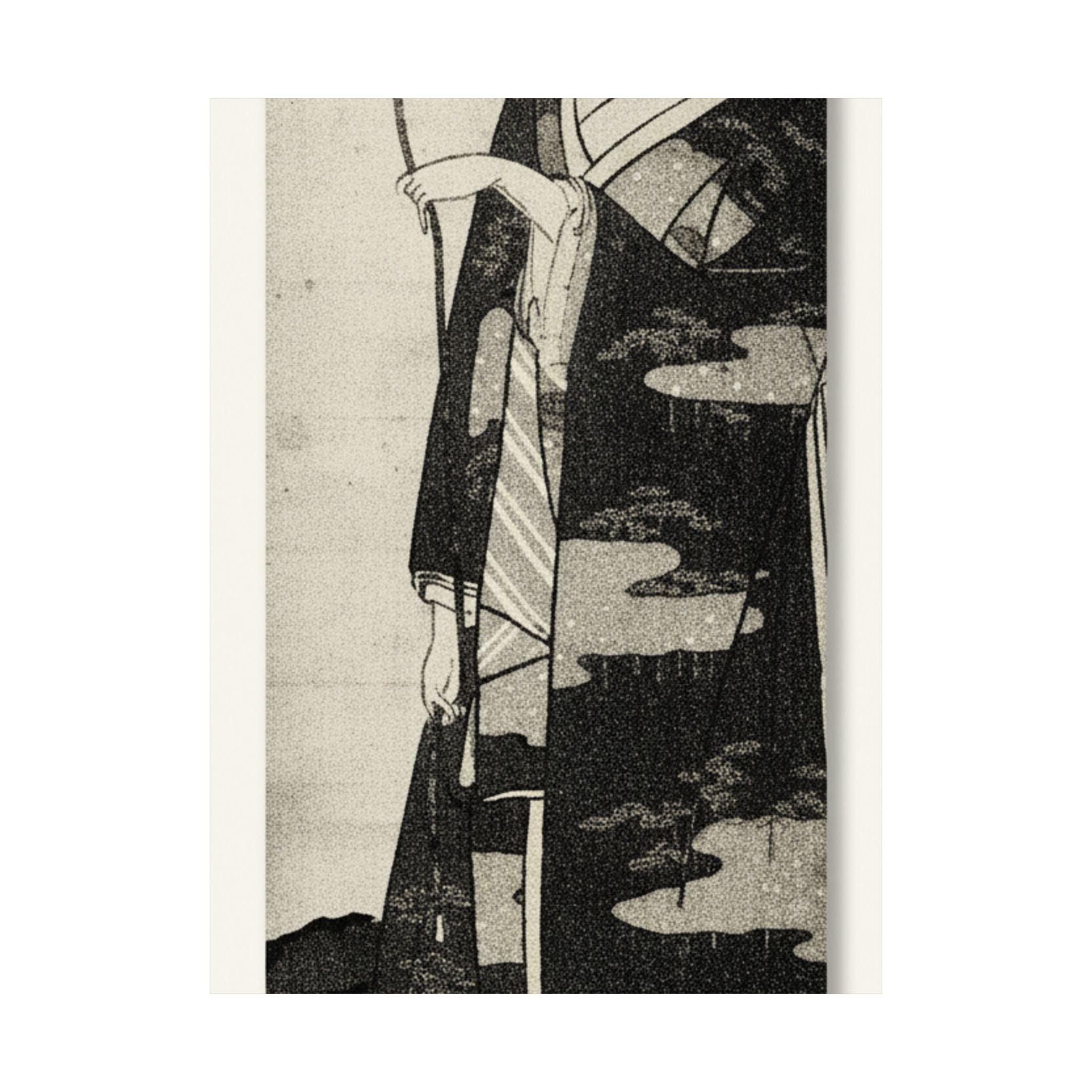 Ecommerce Main — A Woman Playing With A Monkey Which Has Climbed A Tree — Matte Poster