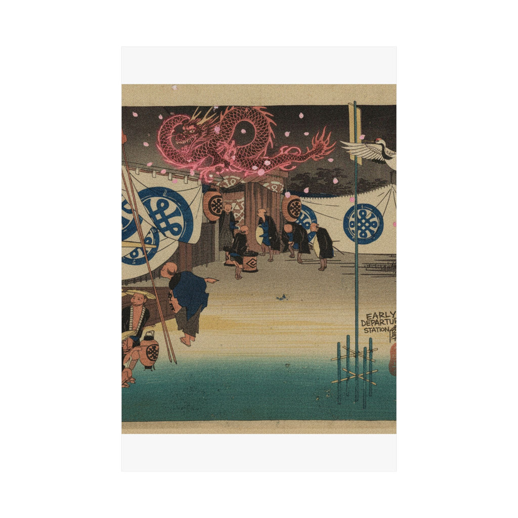 Japanese Street — Station Forty-Eight: Seki, Early Departure From The Headquarters Inn, From The F — Matte Poster