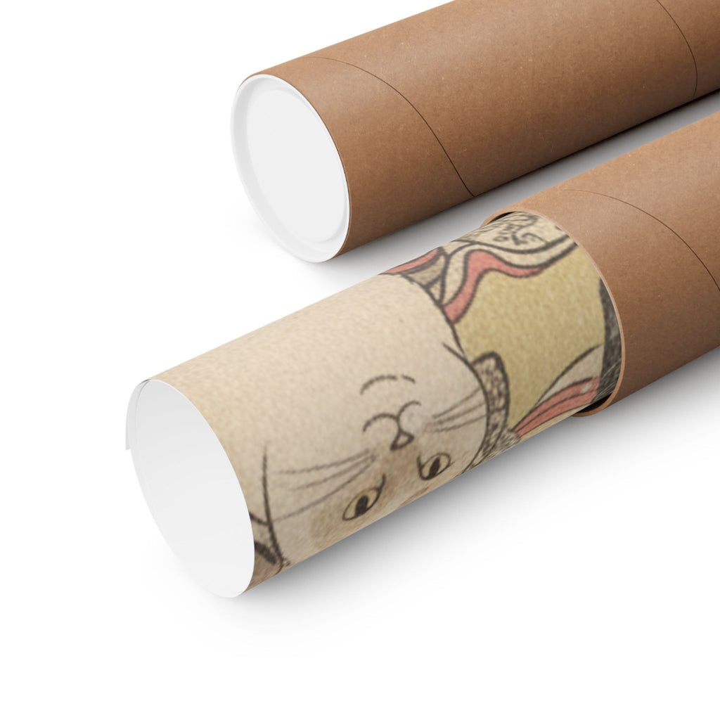 Botanical — Four Oiran Of The House Called Kadokana-Ya Playing The Game Of Ko-Awase (Incense — Matte Poster