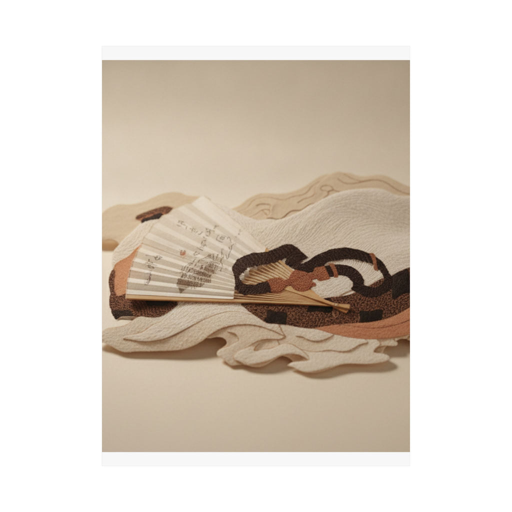 Product Marketing — Belt And Fan On A Piece Of Cloth — Matte Poster