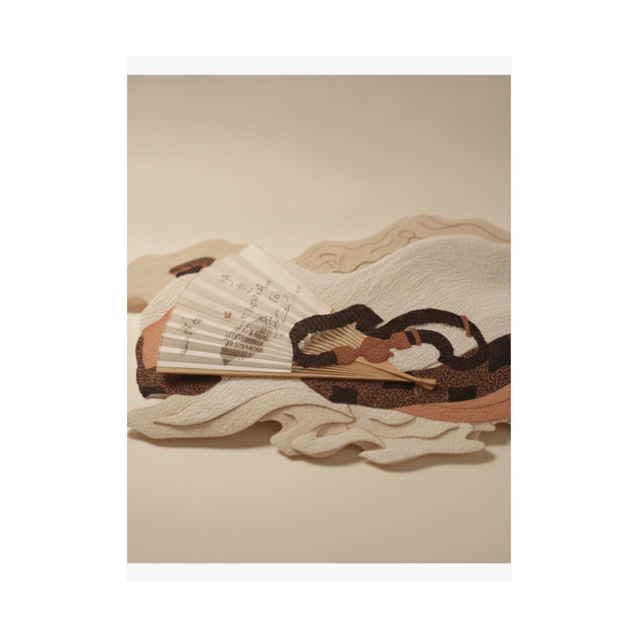 Product Marketing — Belt And Fan On A Piece Of Cloth — Matte Poster