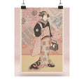 Product Marketing — The Actor Iwai Hanshiro Iv As A Woman In A Black Kimono — Matte Poster