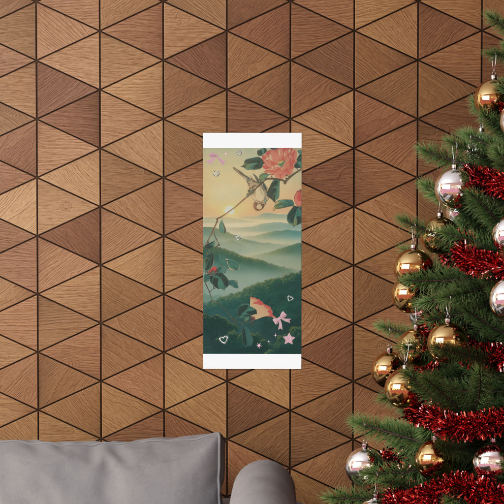 Scenic Nature — Camellia And Bullfinch — Matte Poster