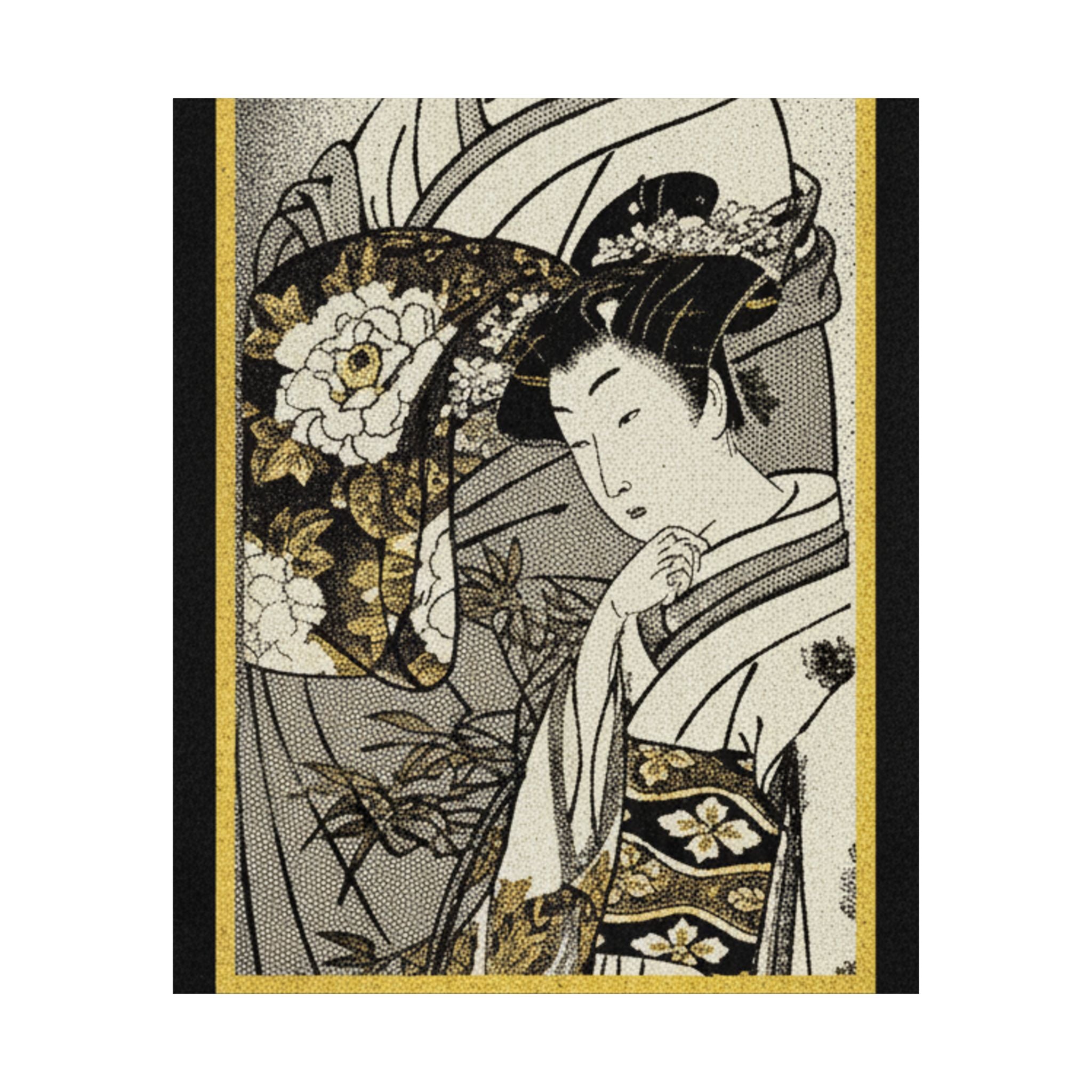 Streetwear Collage — Oiran And Attendant Out For A Stroll — Matte Poster